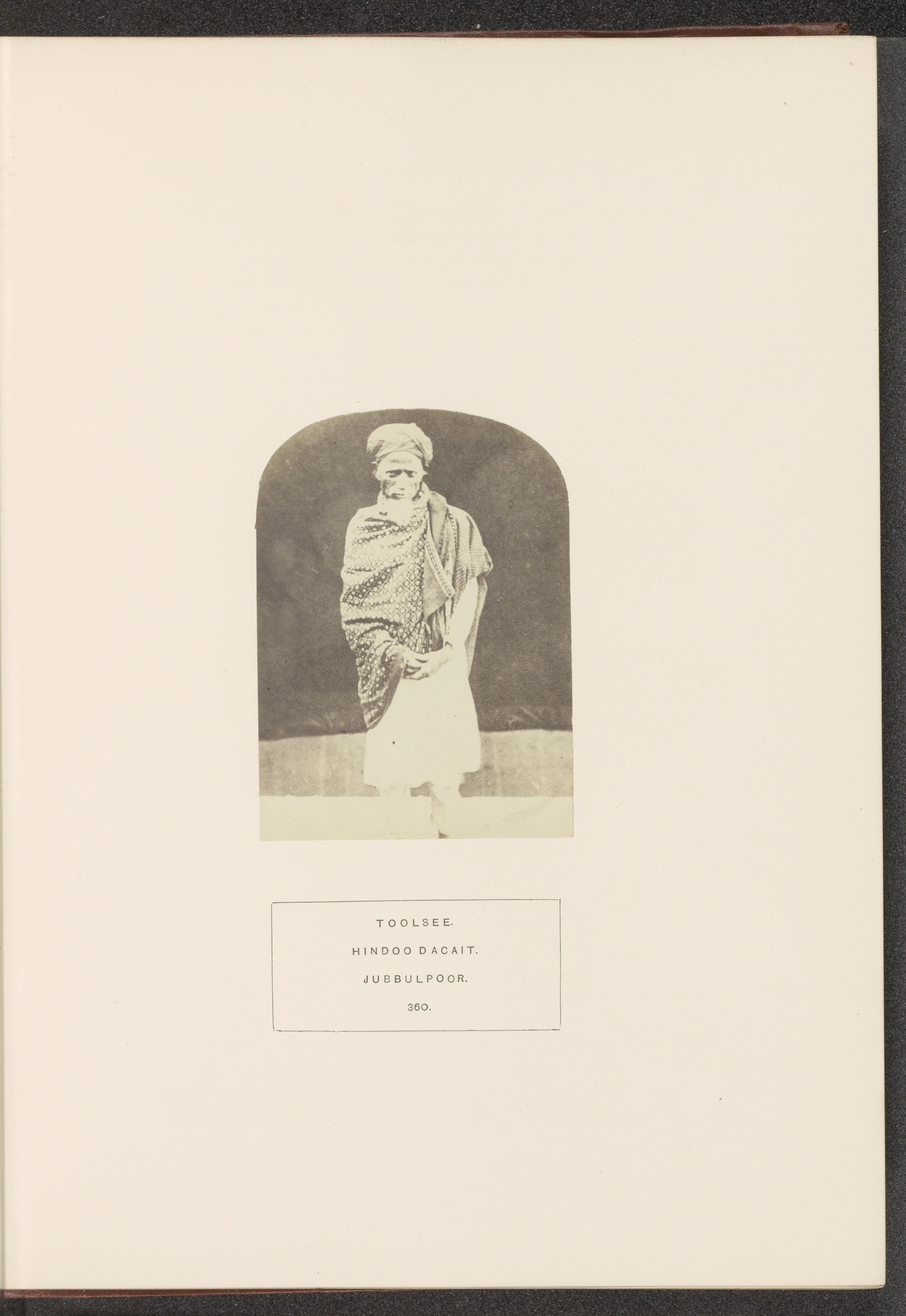 Portrait of Toolsee, a dacoit who was imprisoned in Jabalpur, Madhya Pradesh, India