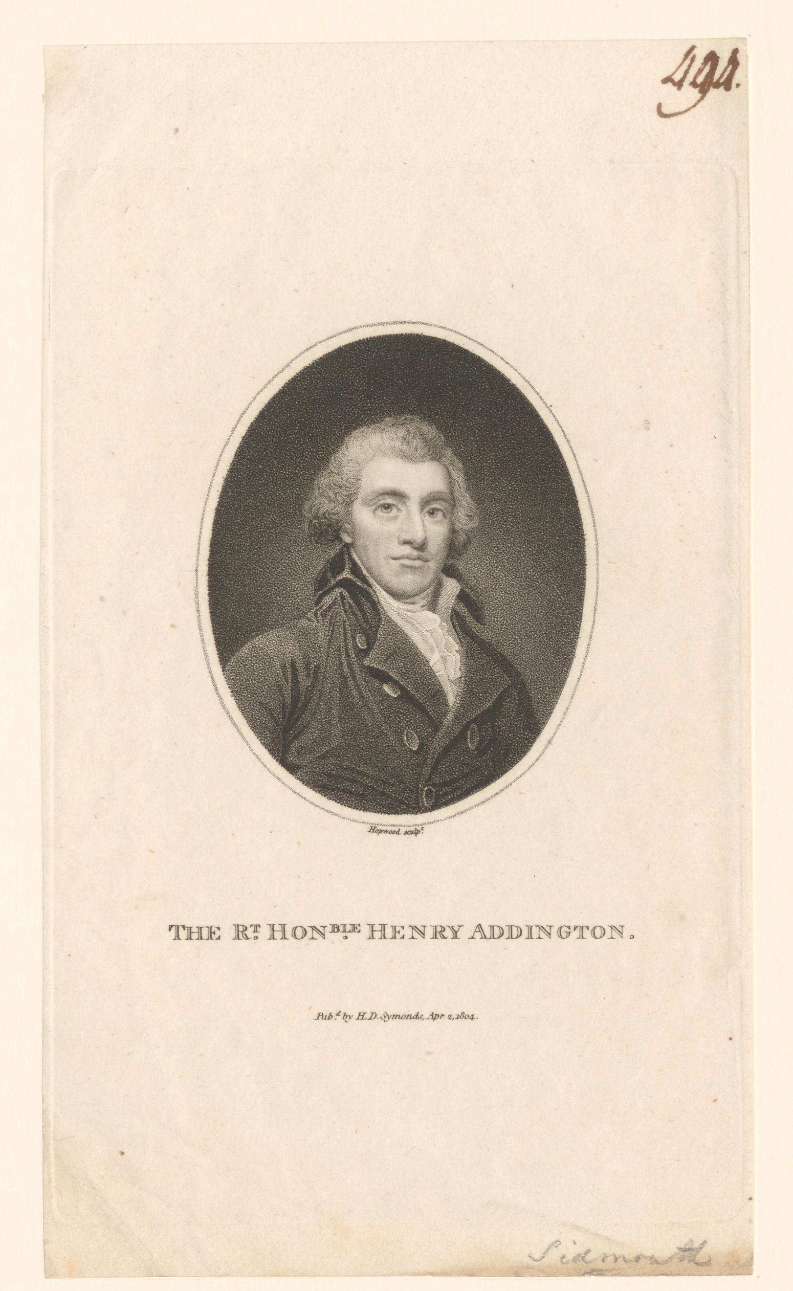 Portret van Henry Addington