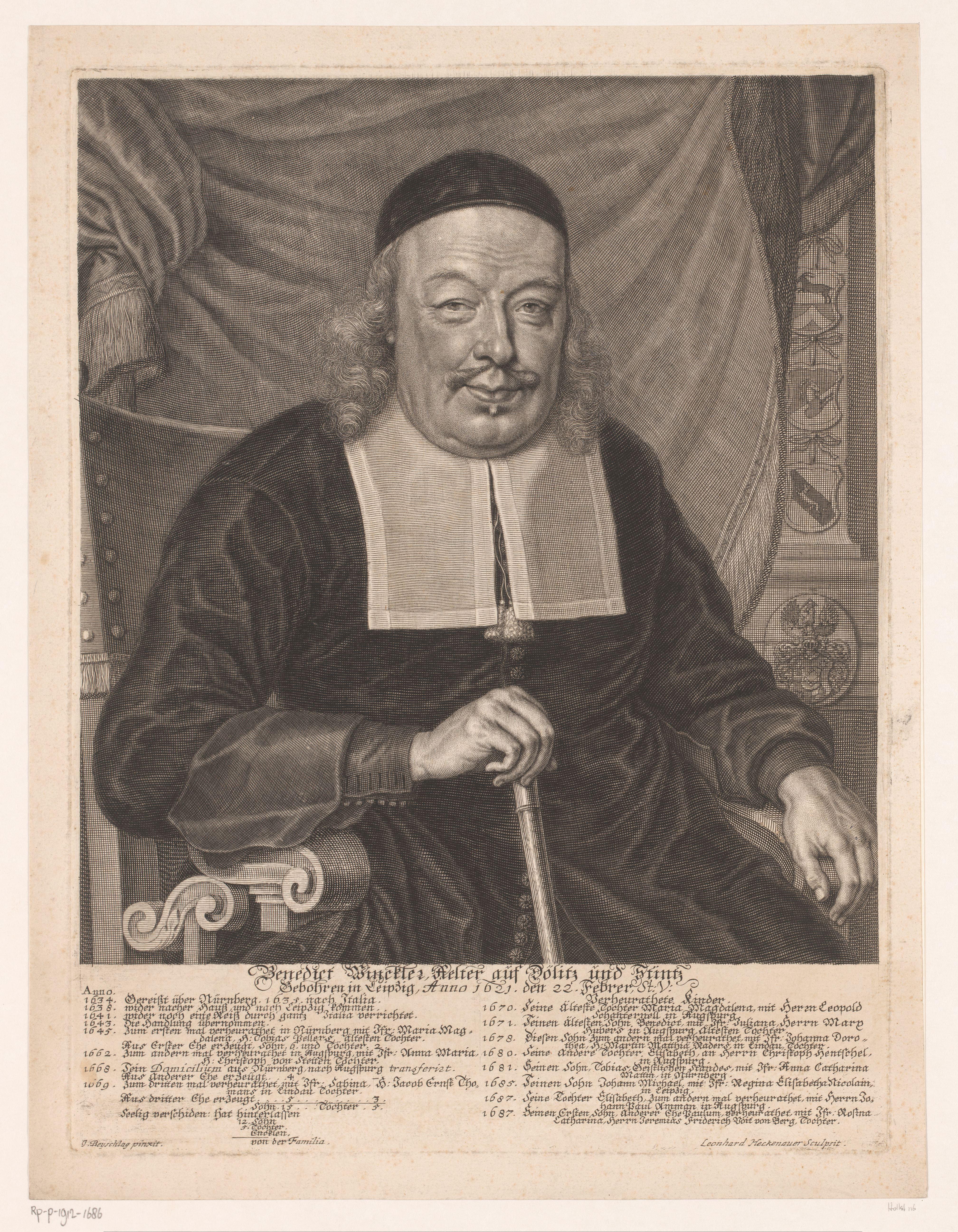 Portret van Benedikt Winckler