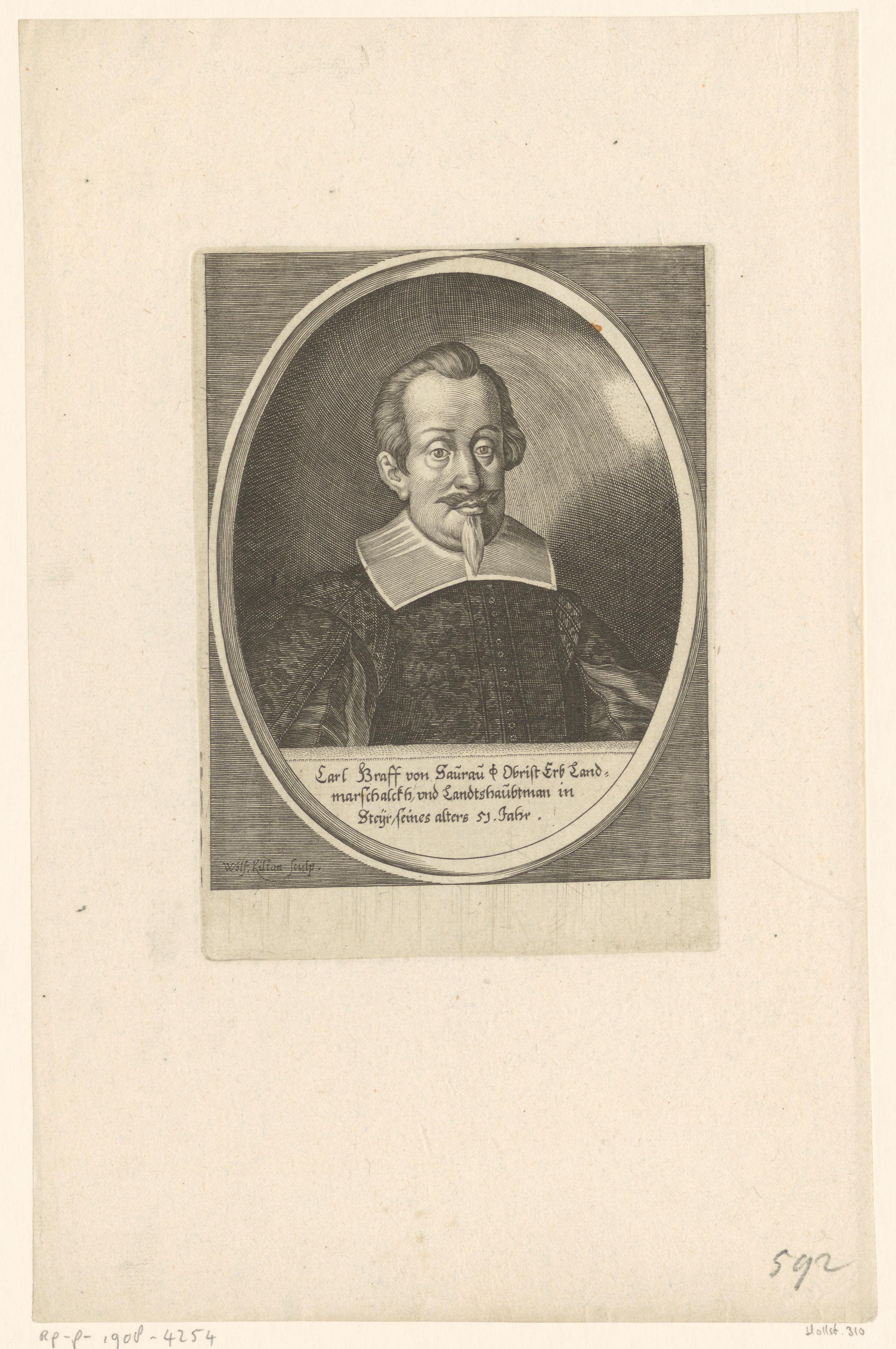 Portret van Carl van Saurau op 51-jarige leeftijd