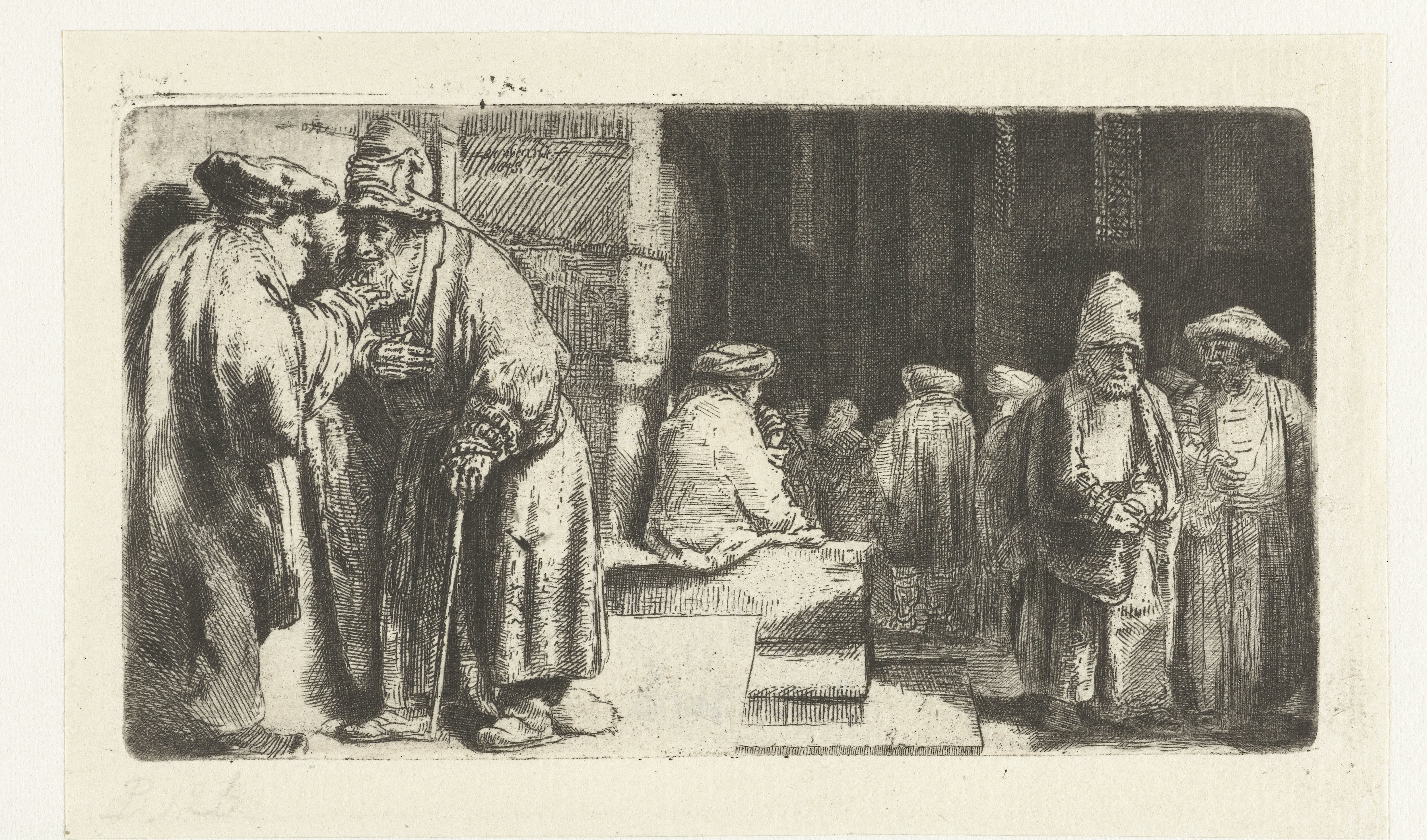 Jews in the synagogue