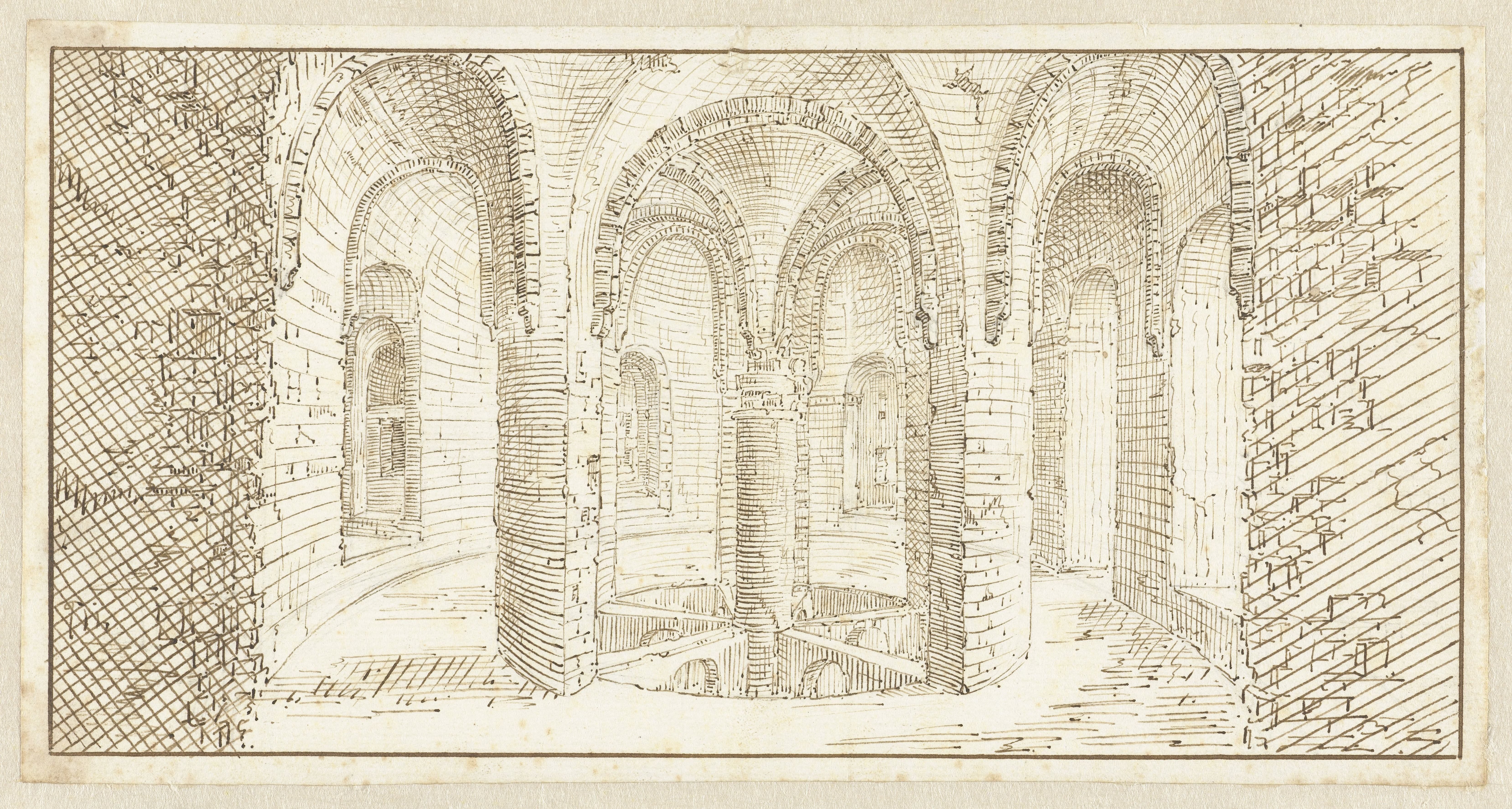 Gewelven in het interieur van een bouwwerk