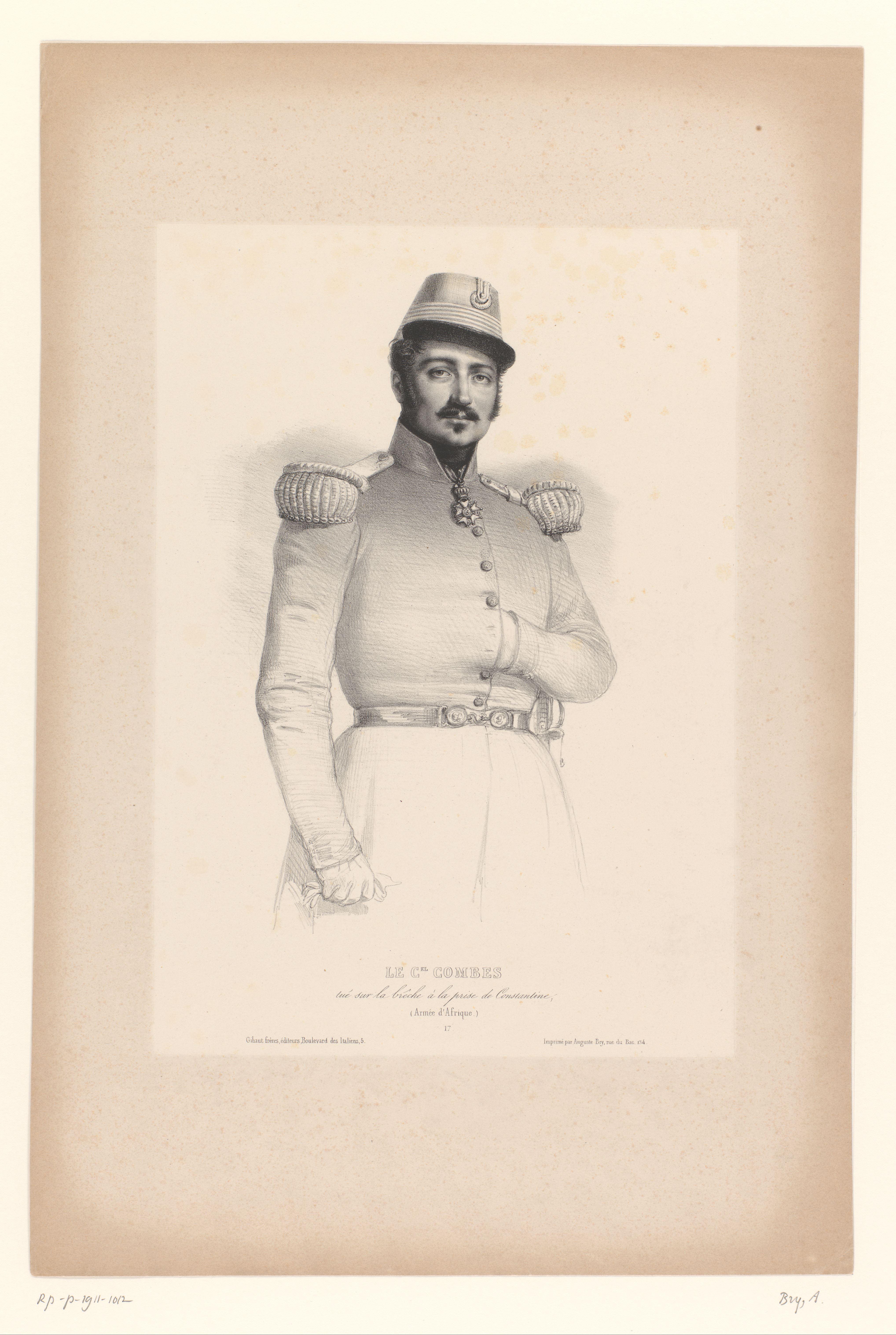 Portret van kolonel Michel Combes