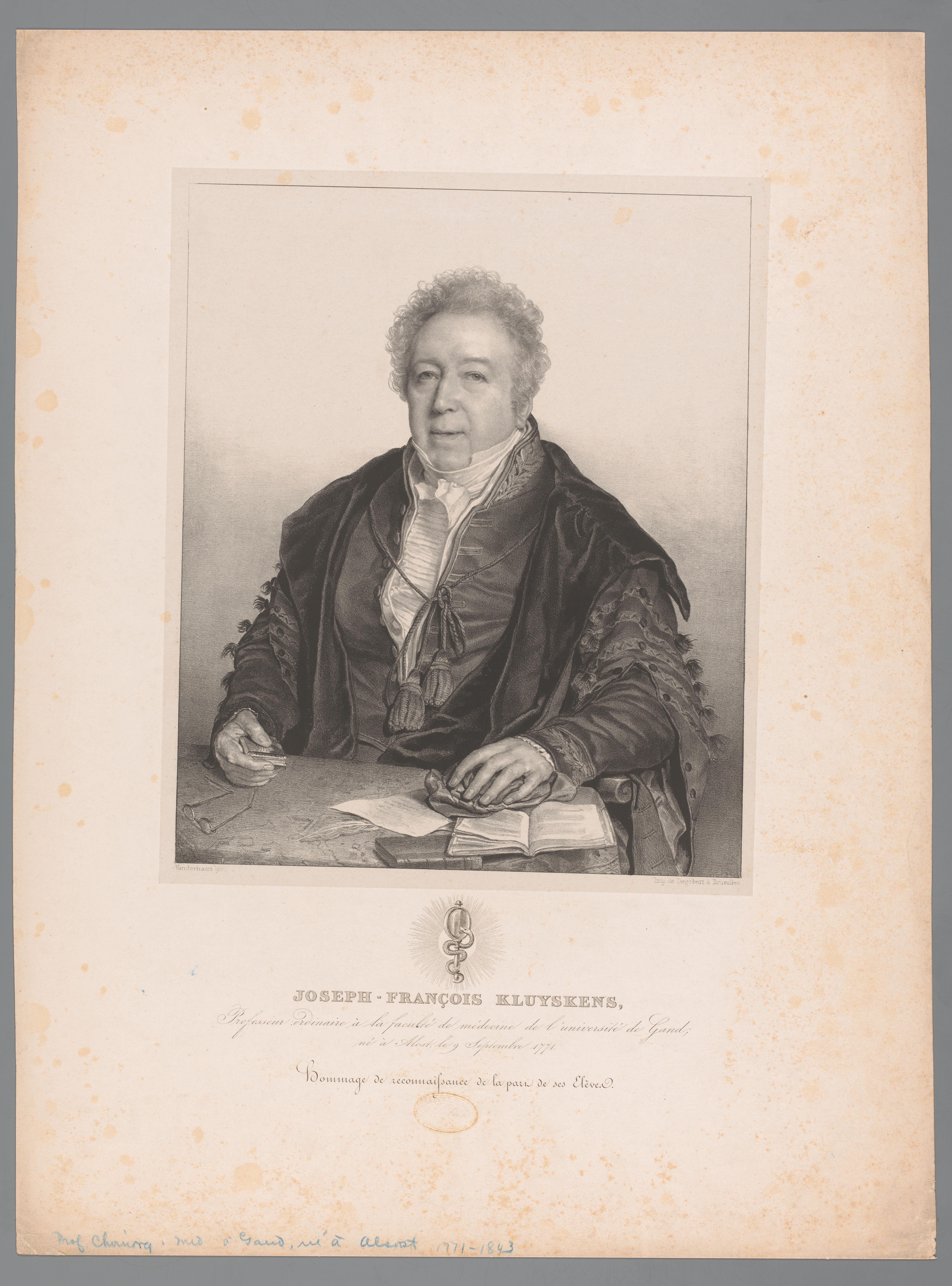 Portret van Joseph Francois Kluyskens