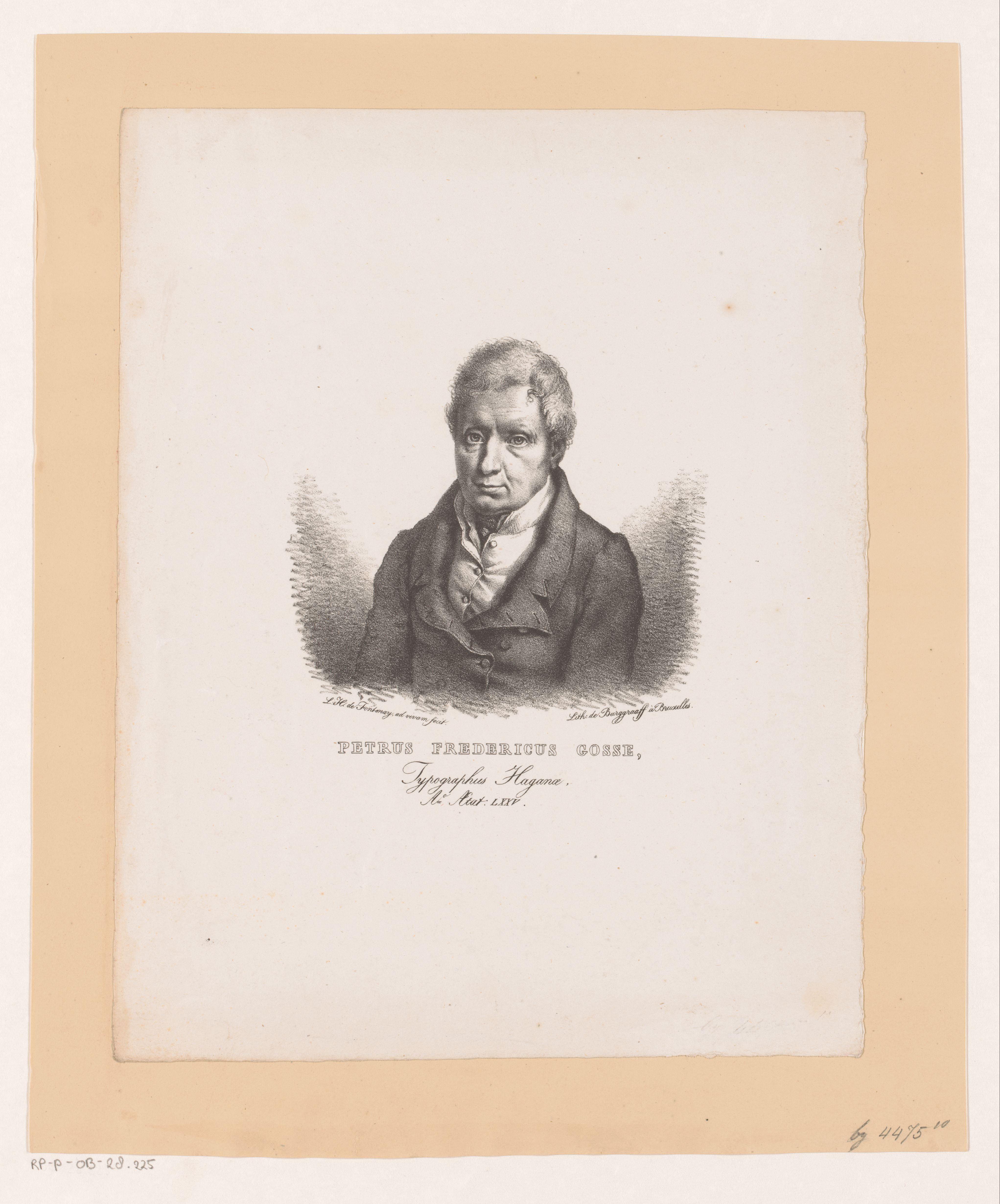 Portret van Petrus Fredericus Gosse