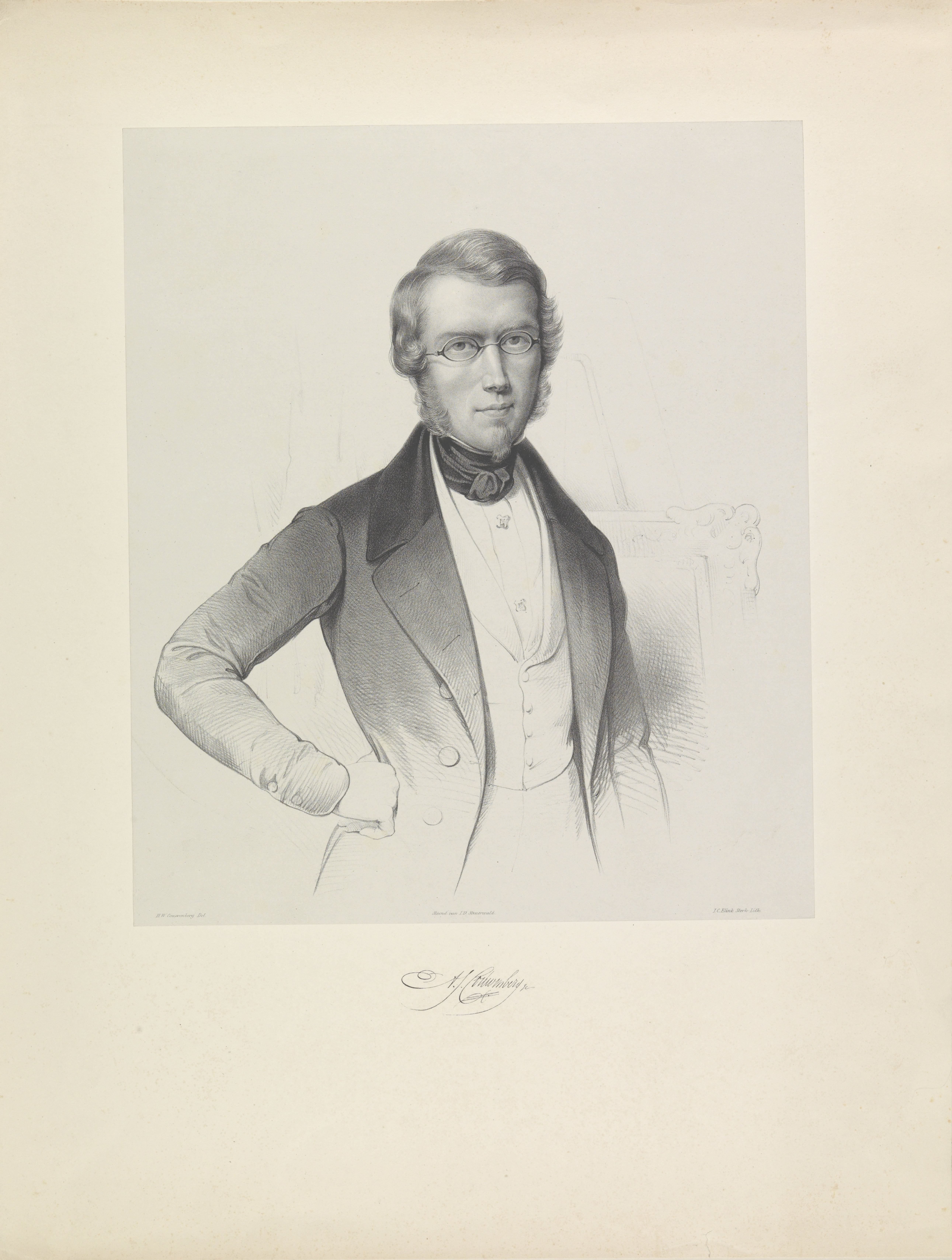 Portret van Abraham Johannes Couwenberg