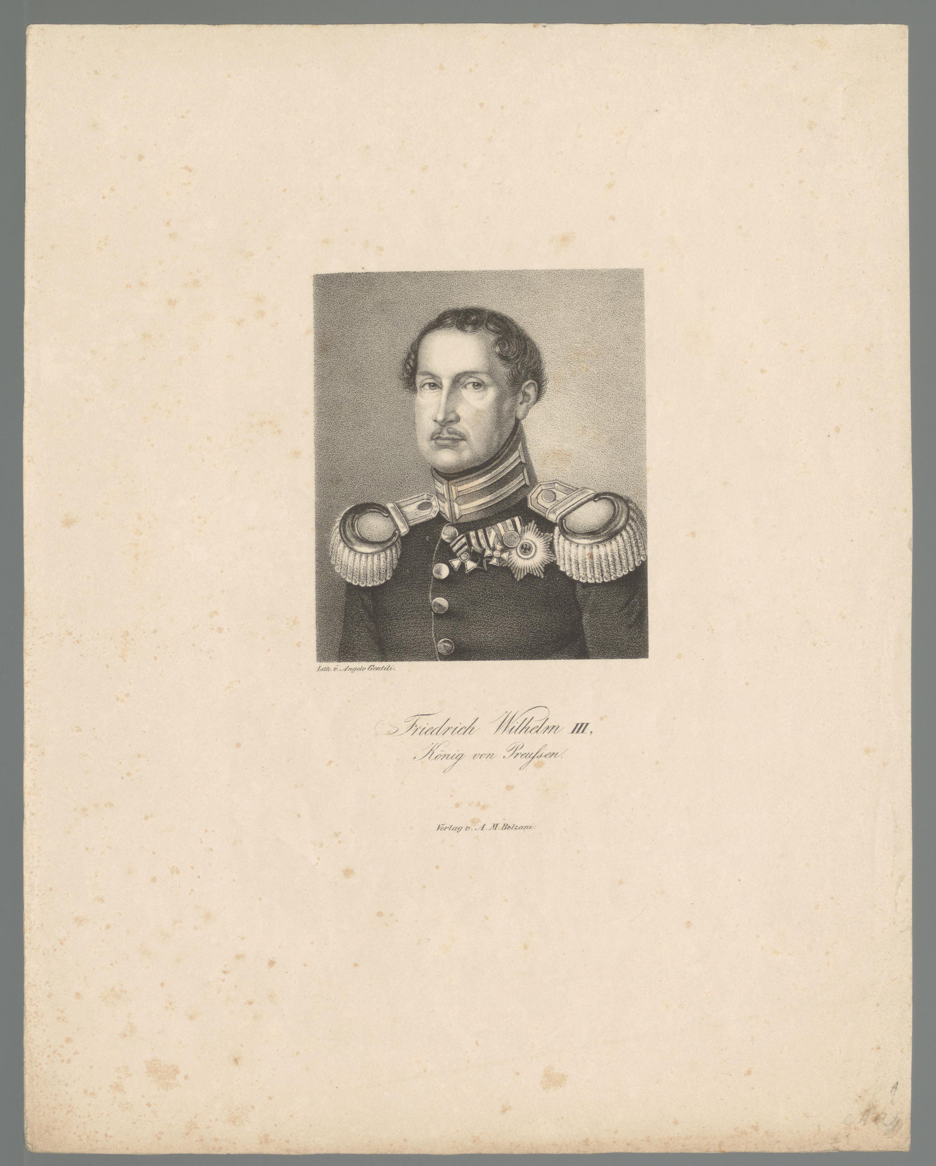 Portret van Frederik Willem III, koning van Pruisen