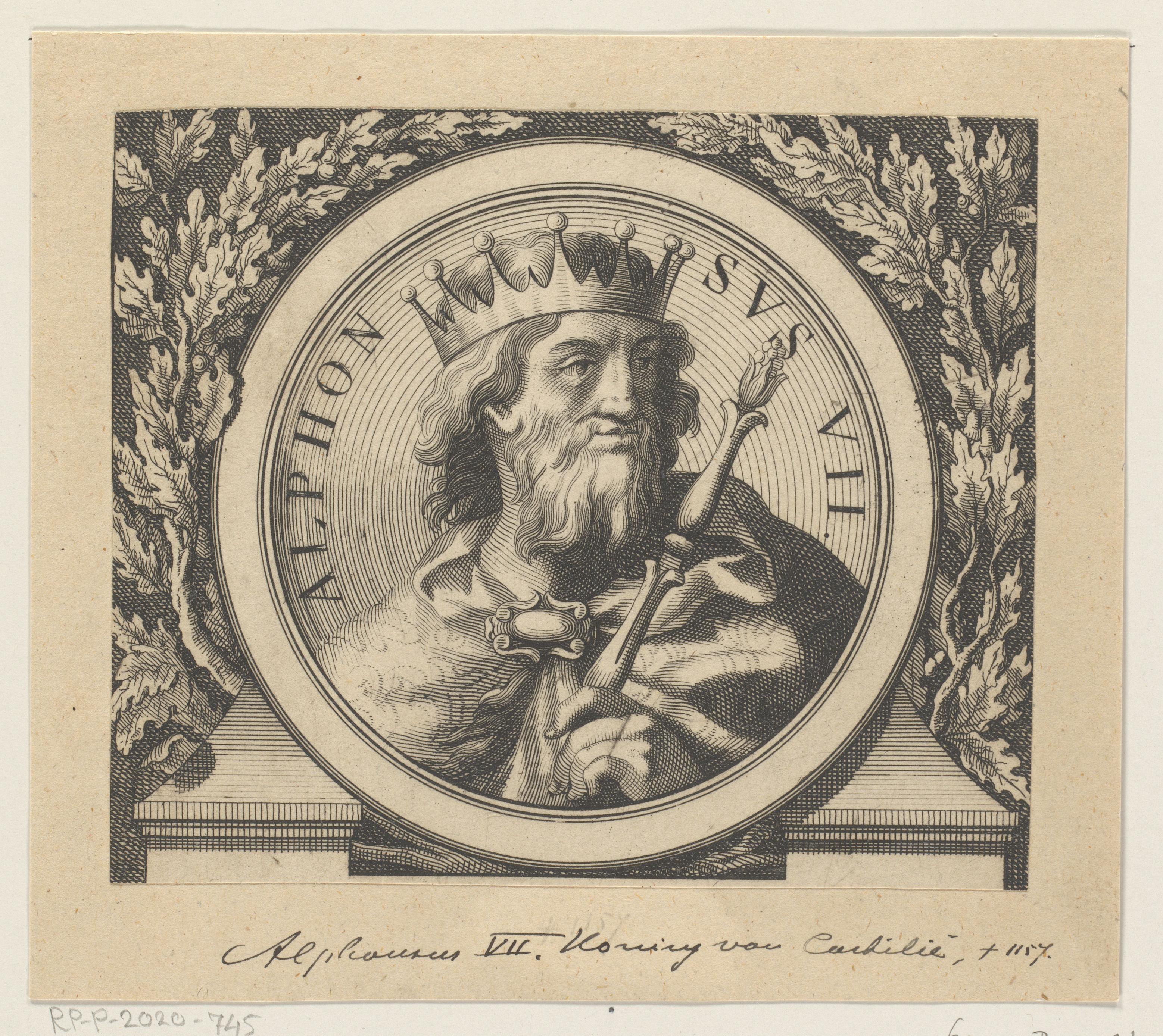 Portret van Alfons VII, koning van León en Castilië