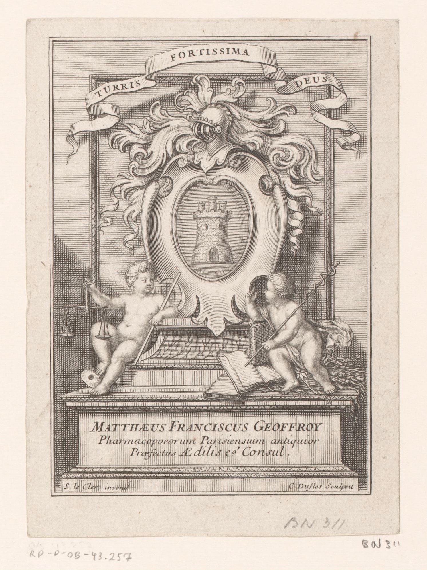 Ex libris van Mathieu-François Geoffroy