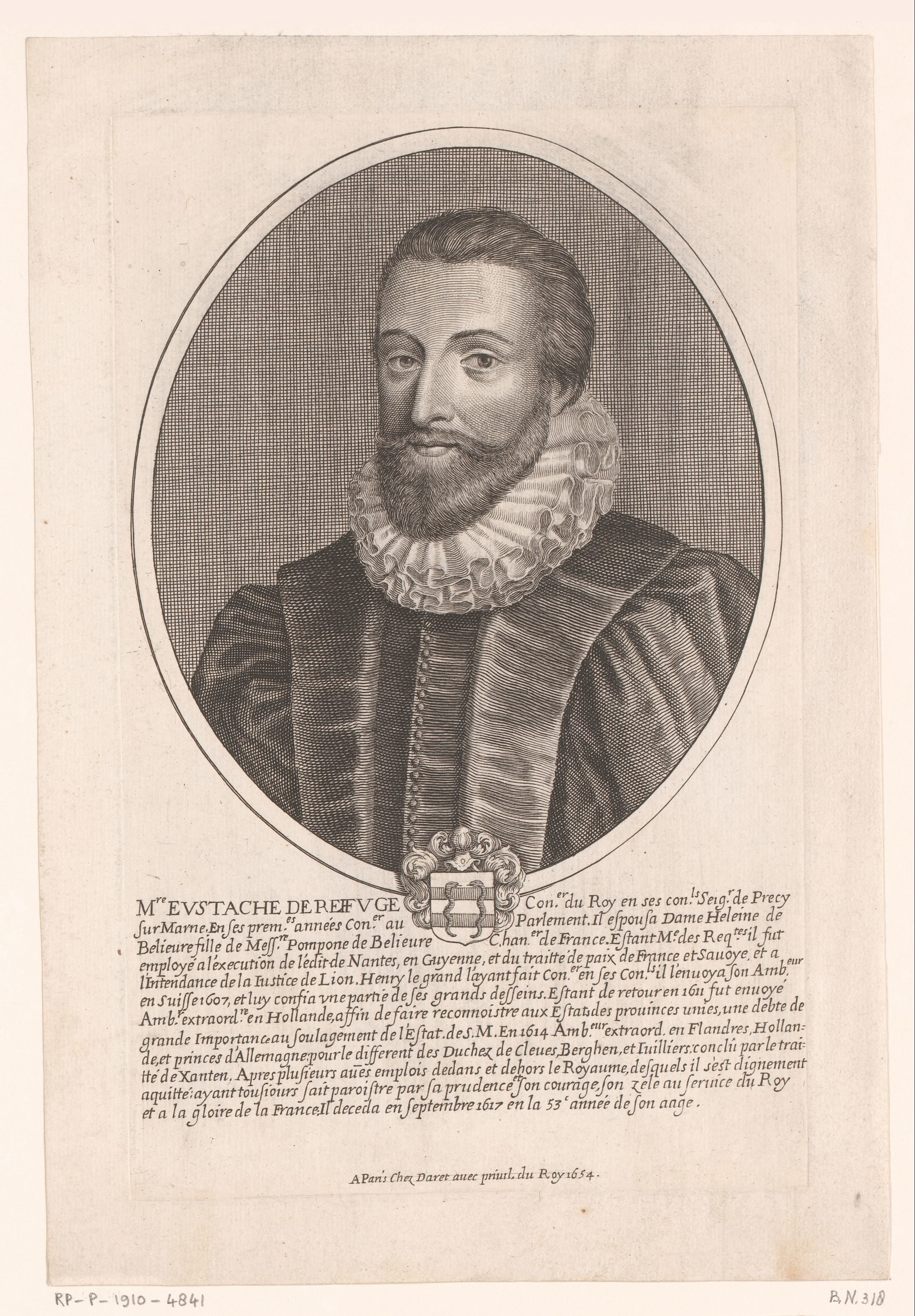 Portret van Eustache de Refuge