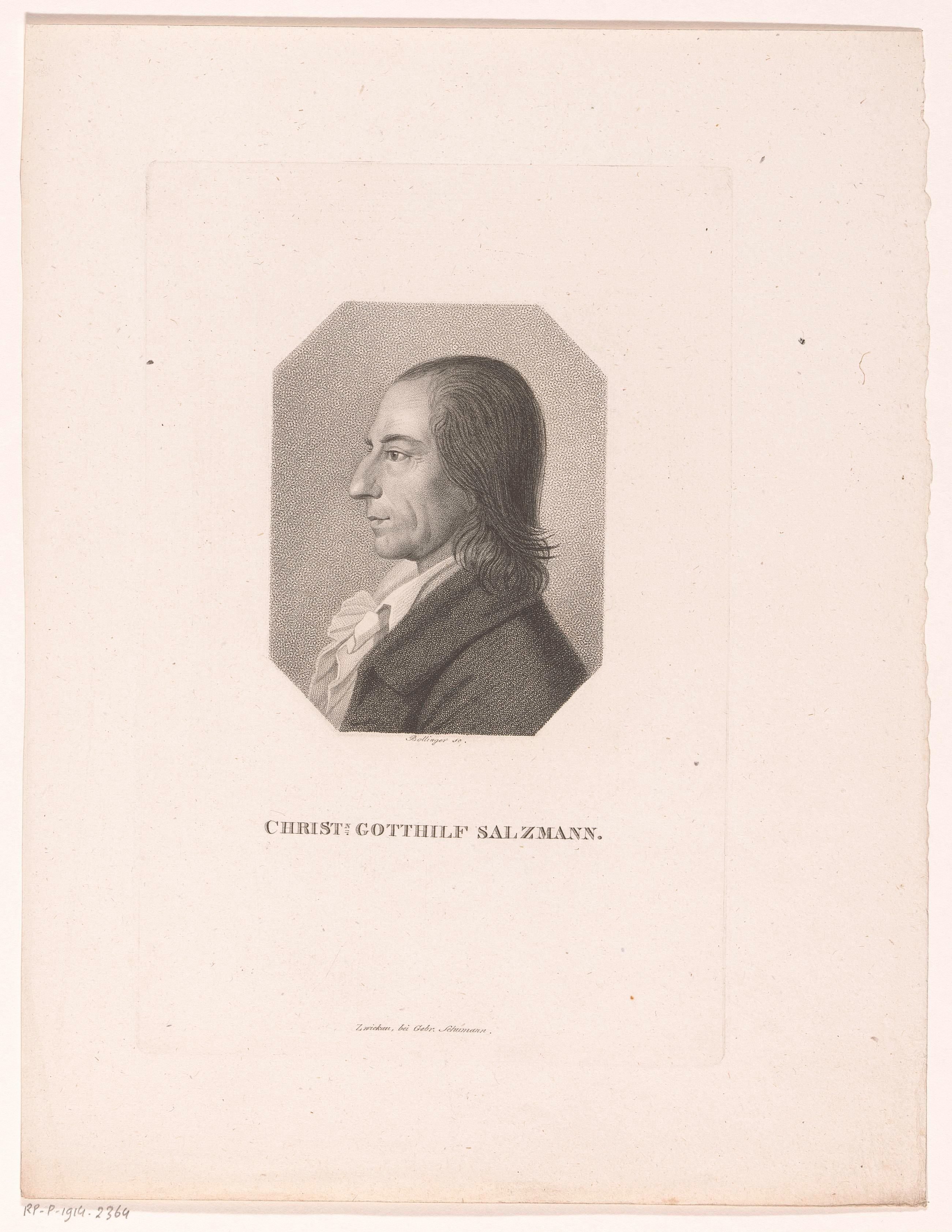 Portret van Christian Gotthilf Salzmann