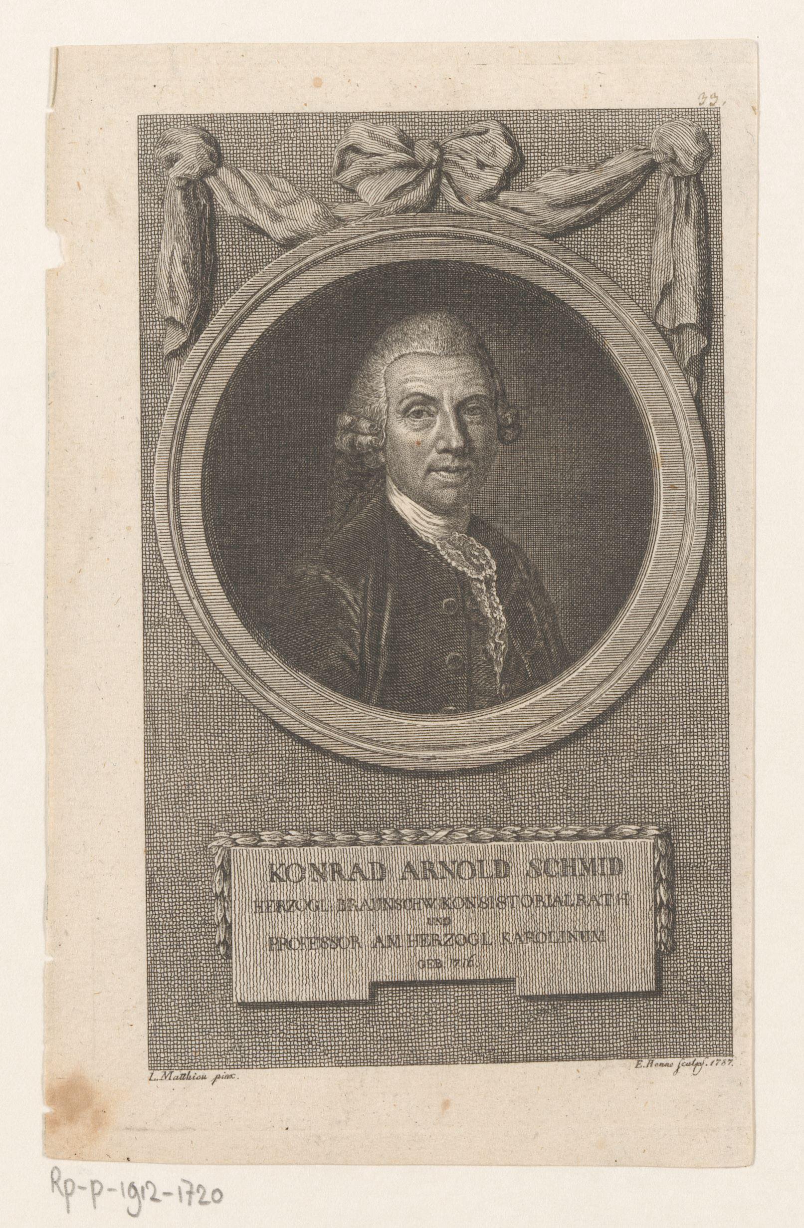 Portret van Konrad Arnold Schmid