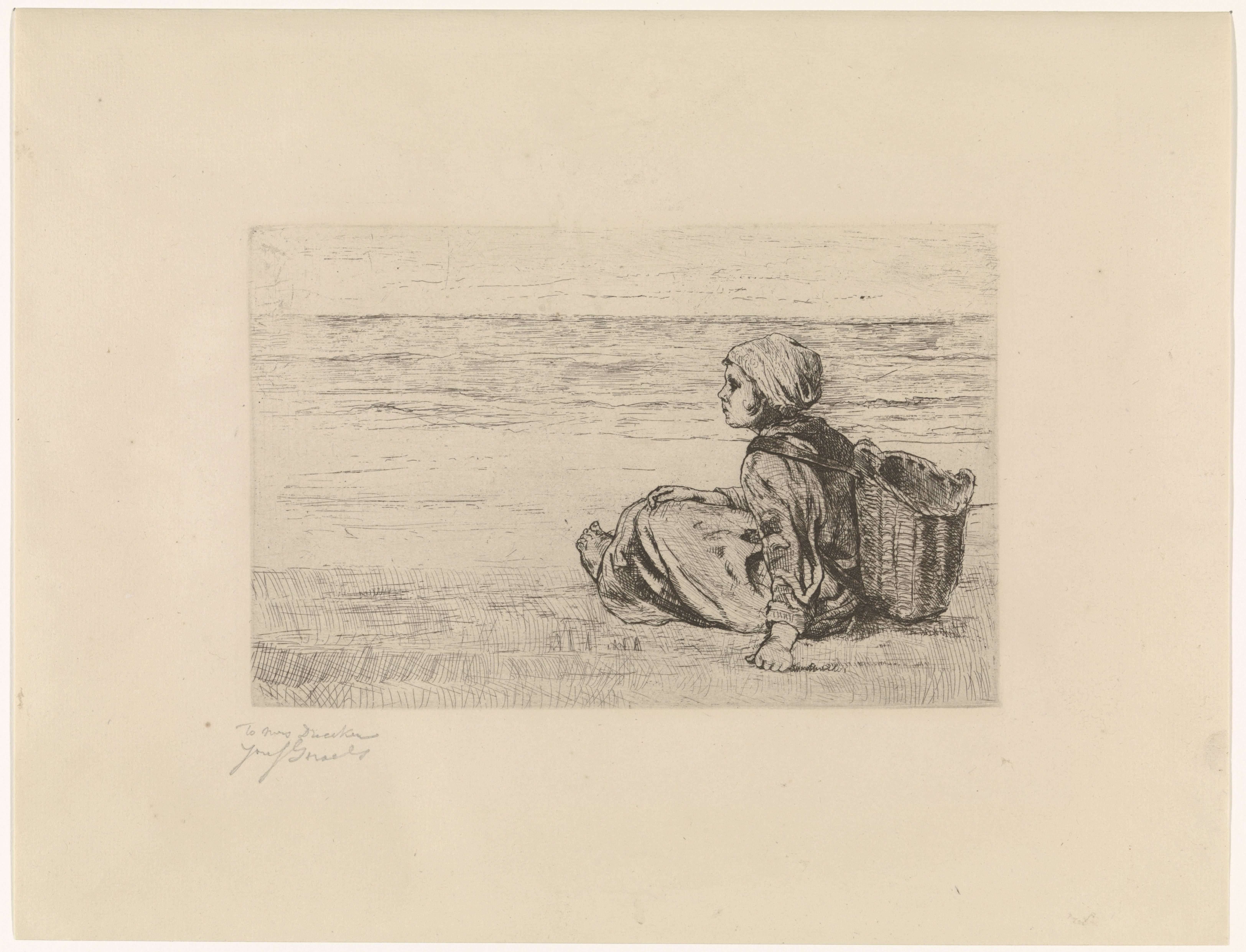 Meisje aan zee