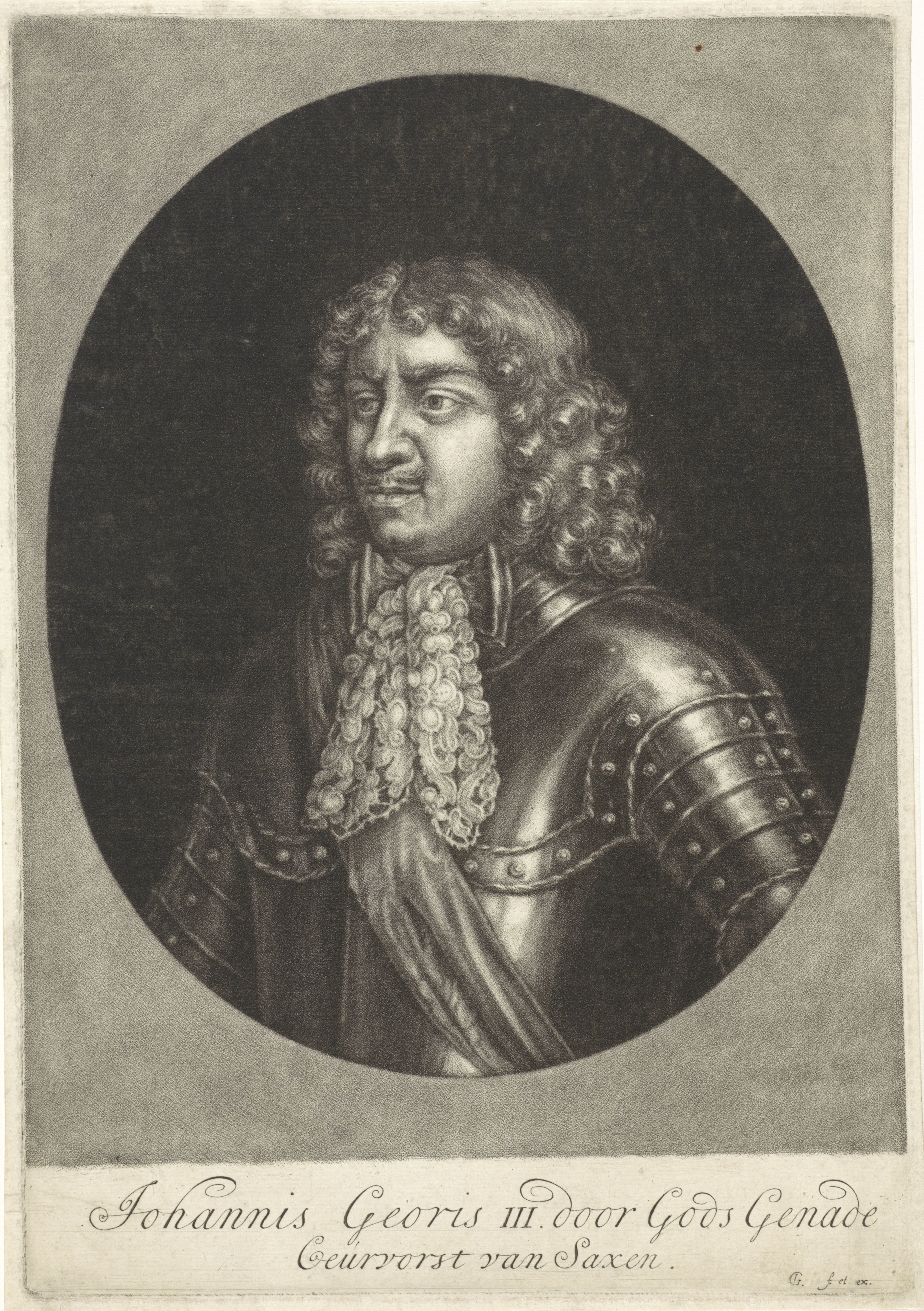 Portret van Johan Georg III van Saksen