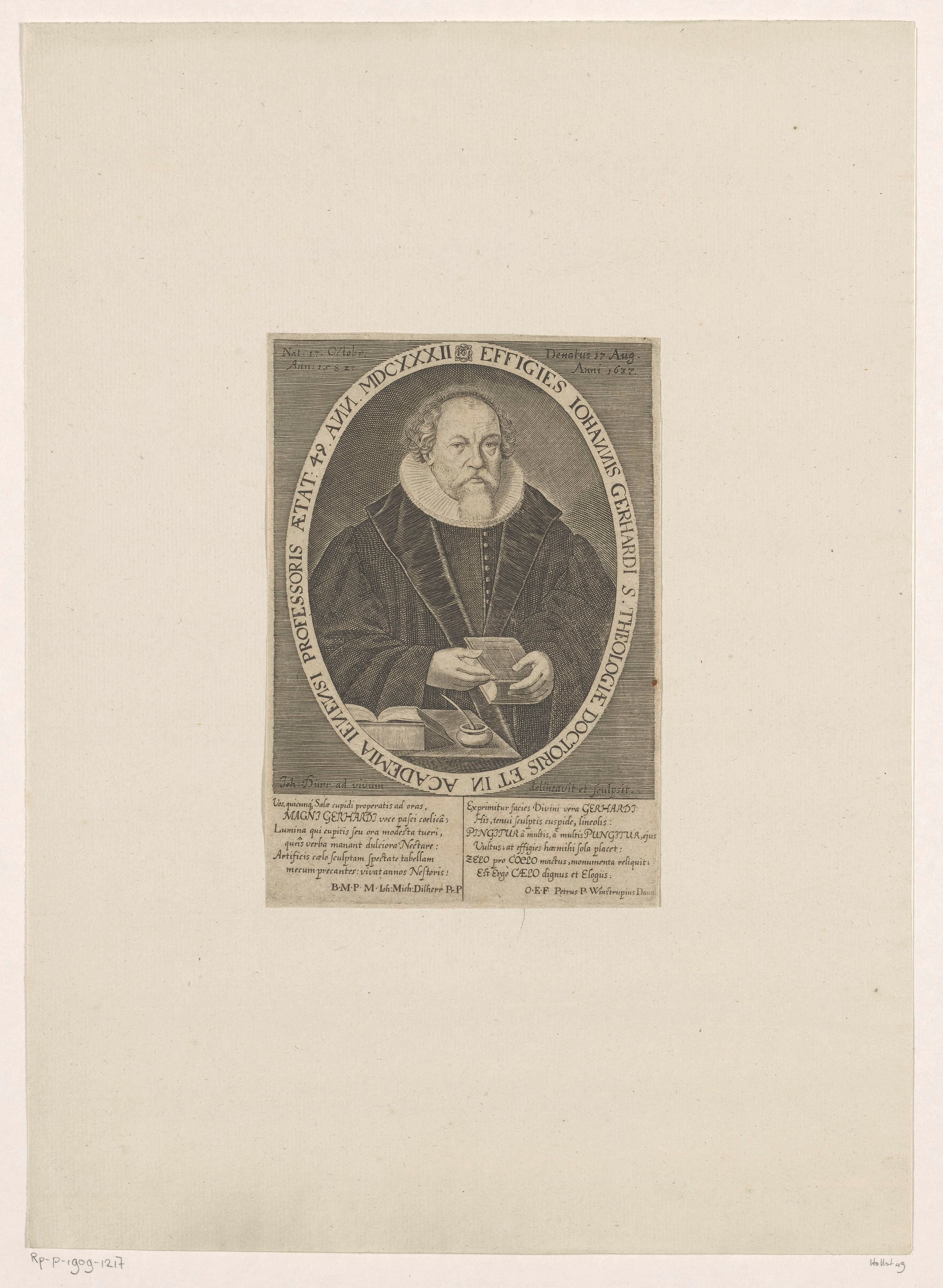 Portret van Johann Gerhard