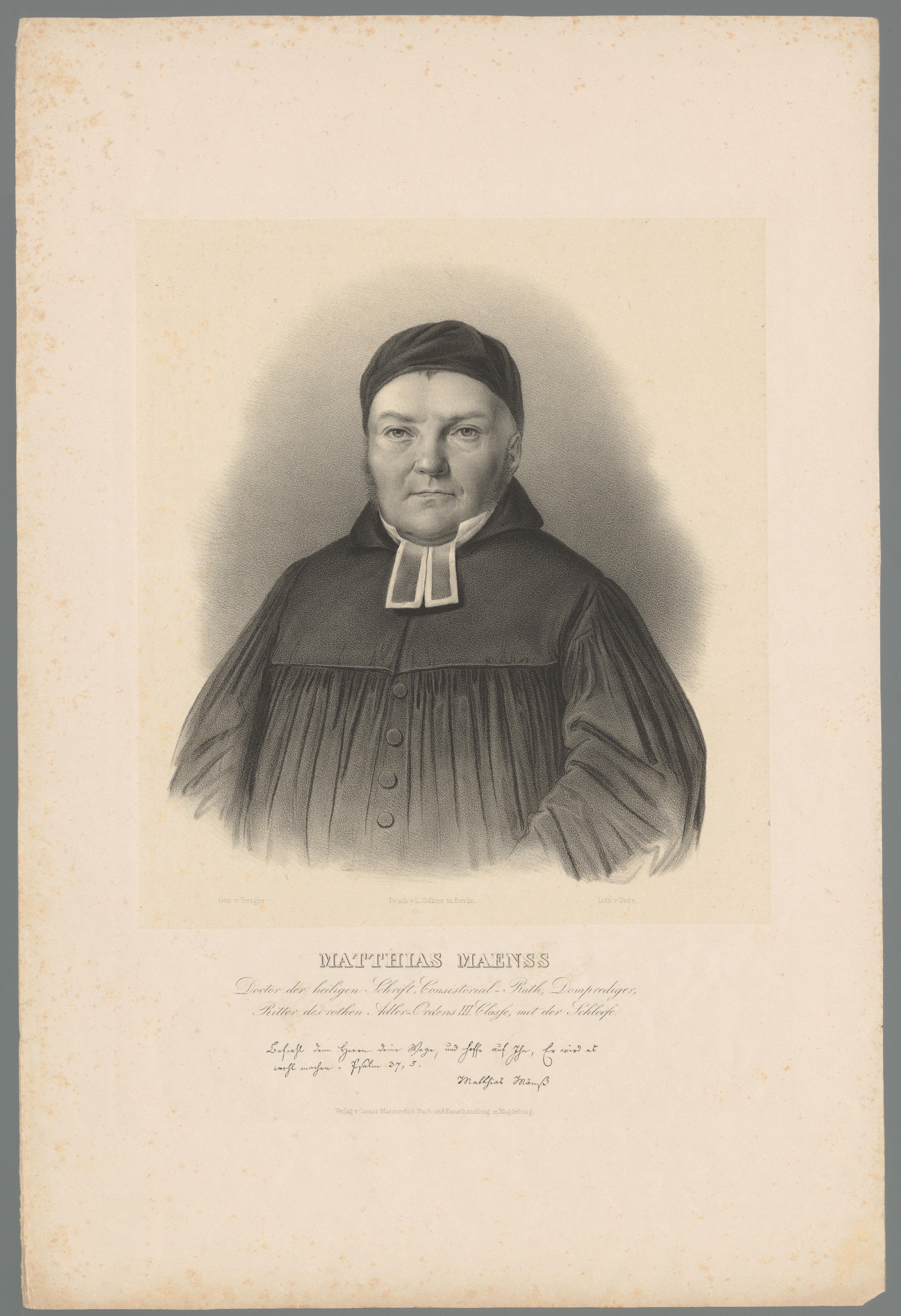 Portret van Matthias Mänß