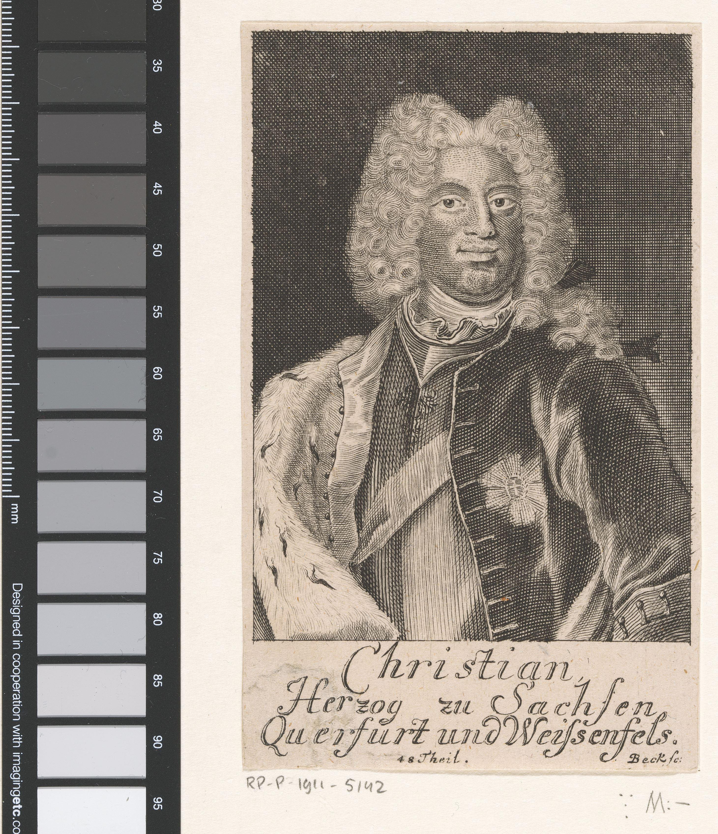 Portret van Christian von Sachsen-Weißenfels