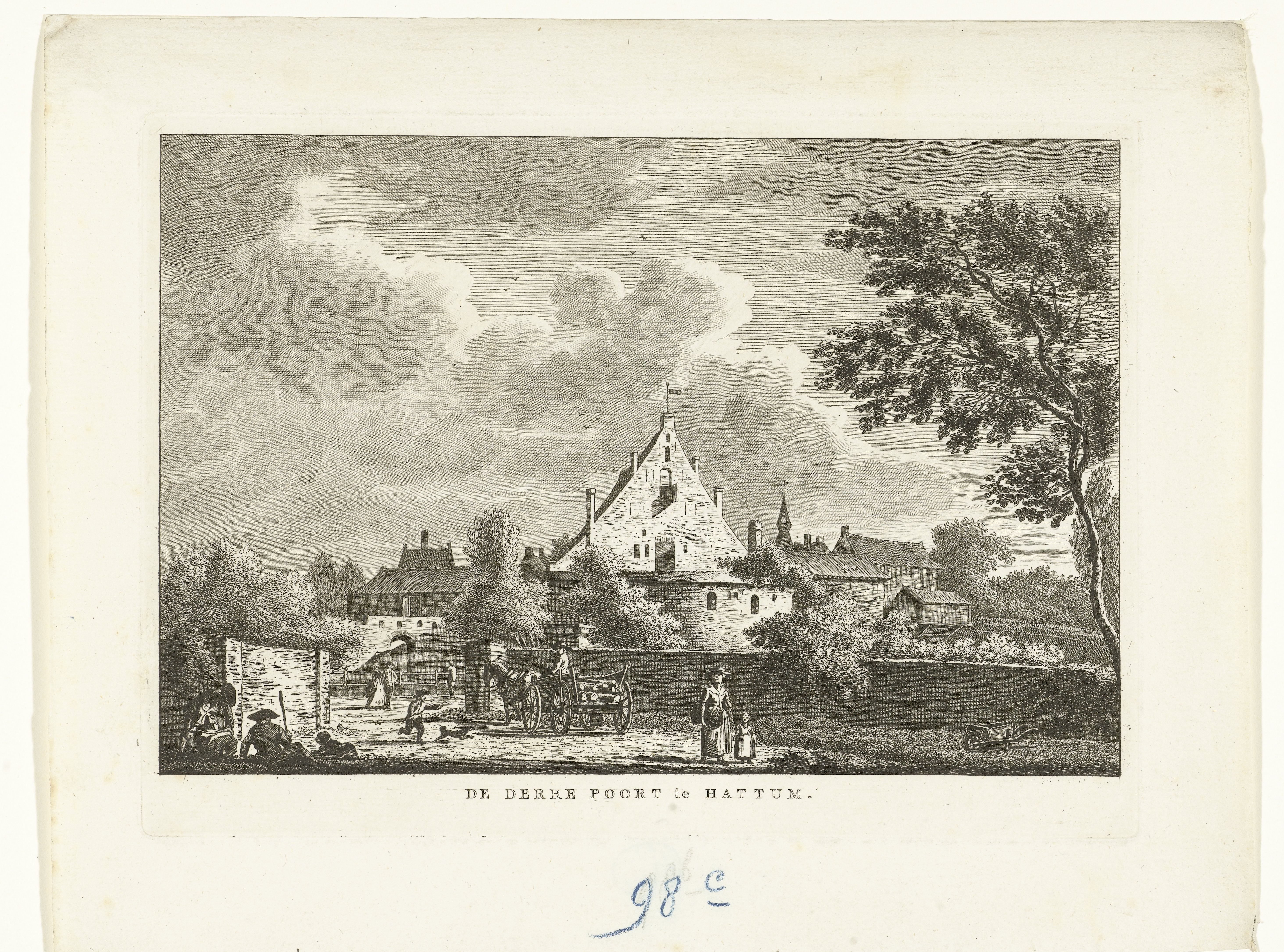 Dorpsgezicht met poort te Hattem