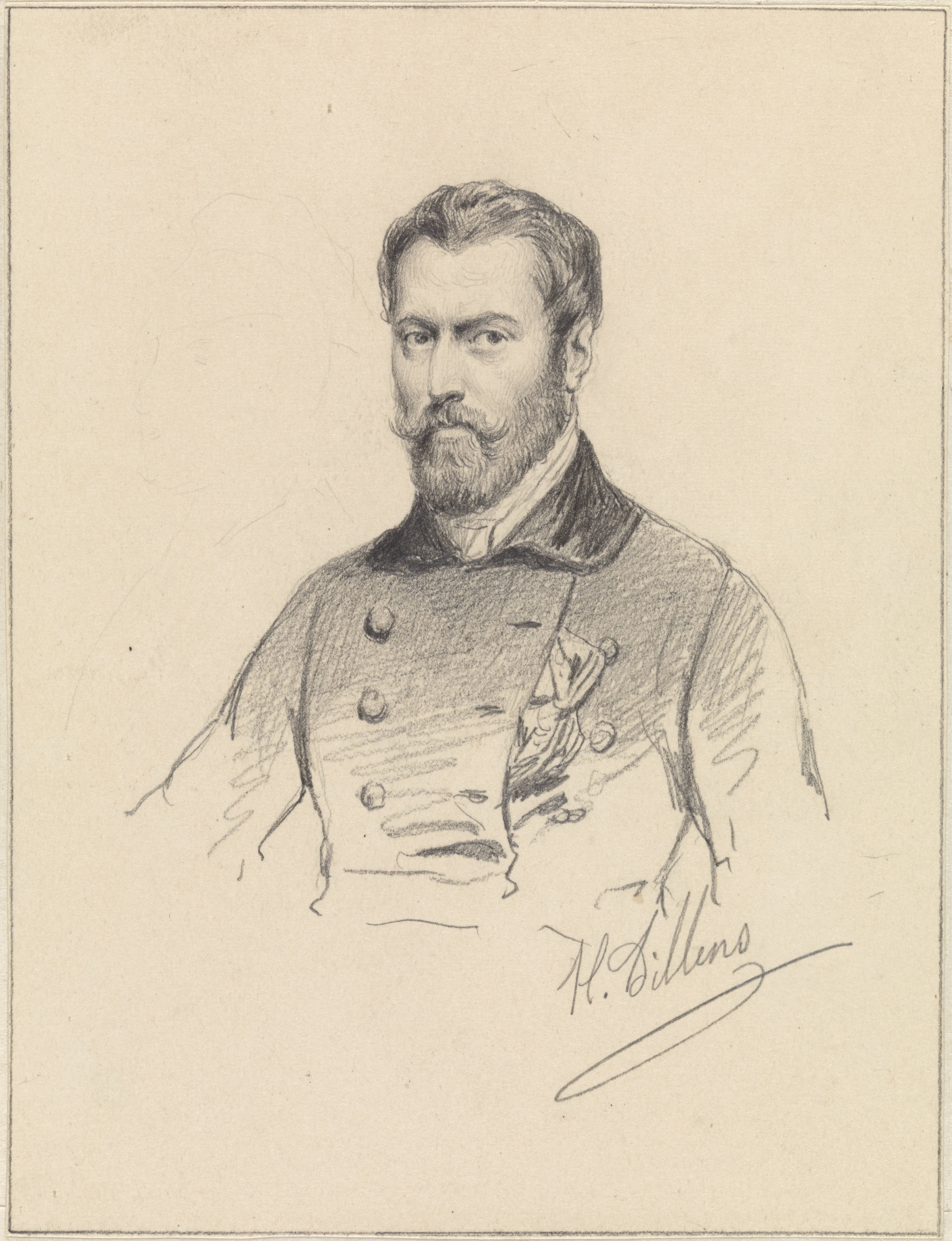 Zelfportret van Hendri Dillens