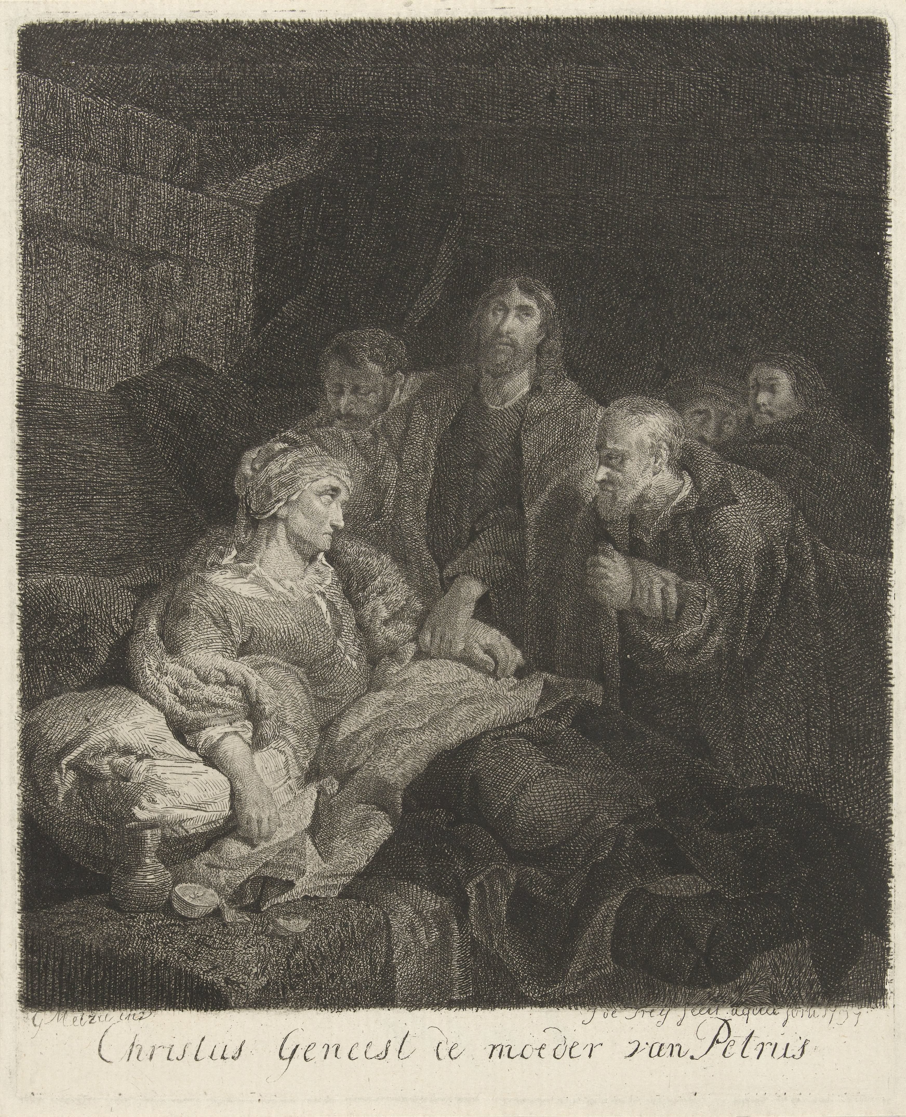 Christus geneest de schoonmoeder van Petrus