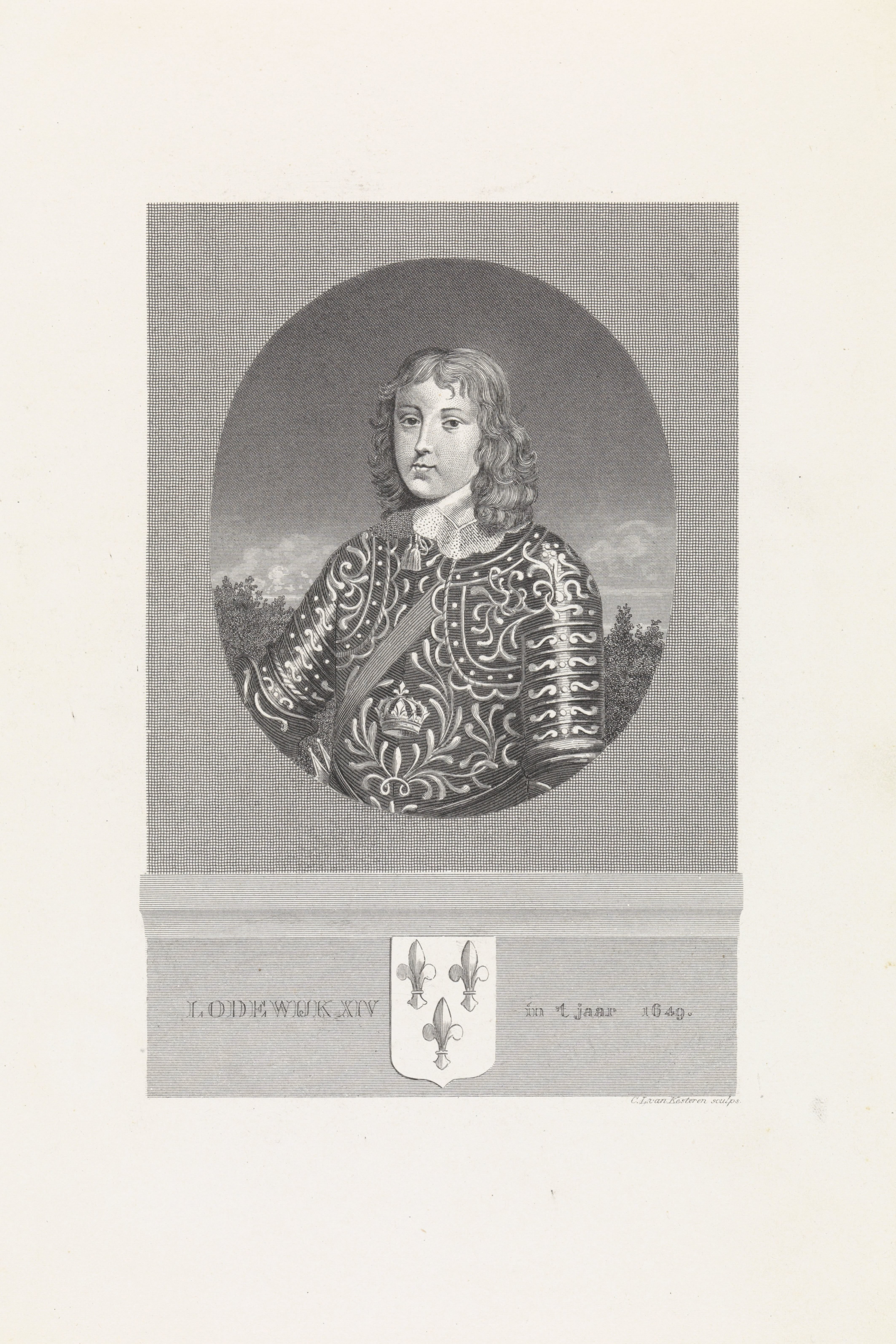 Portret van Lodewijk XIV, koning van Frankrijk