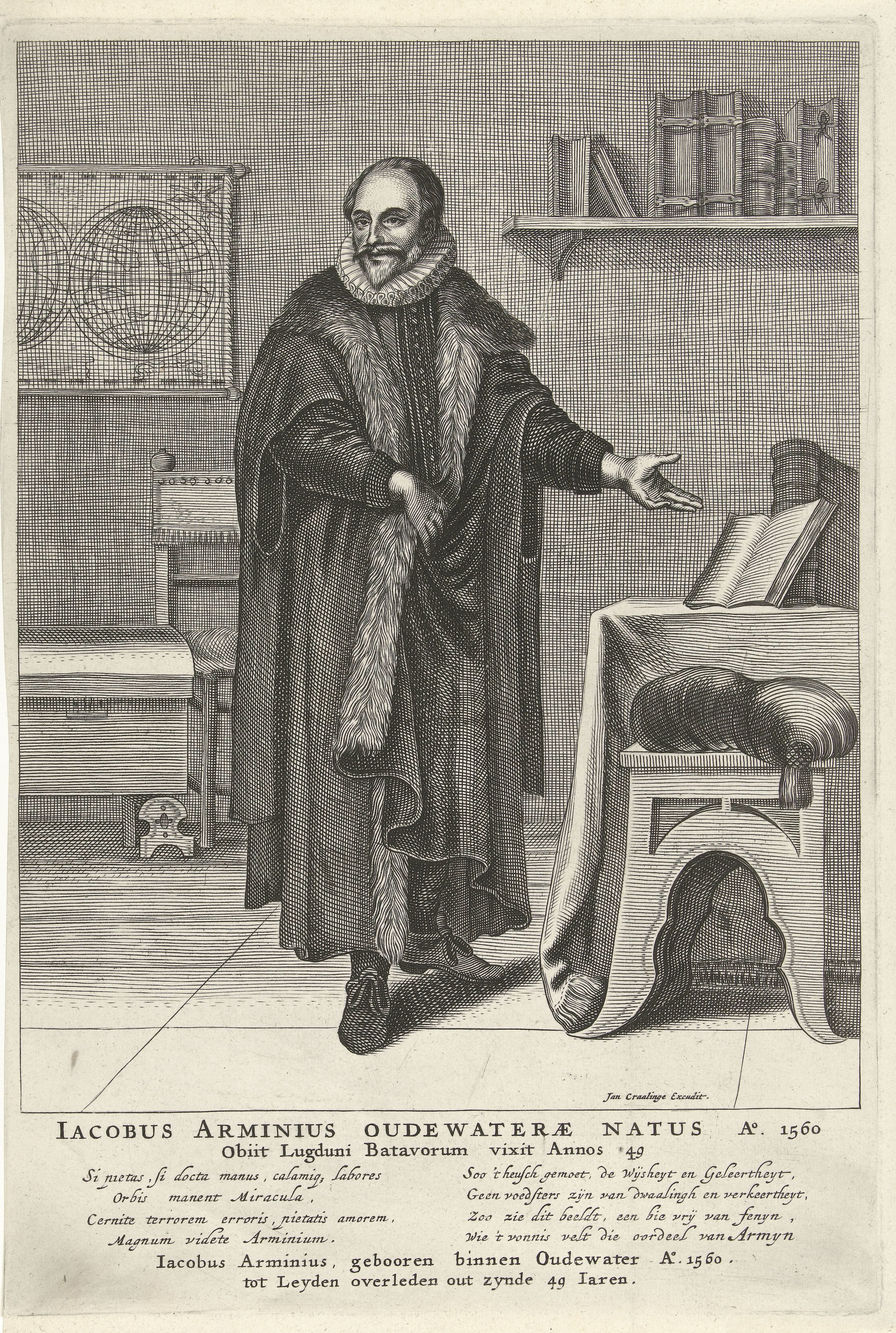 Portret van Jacobus Arminius