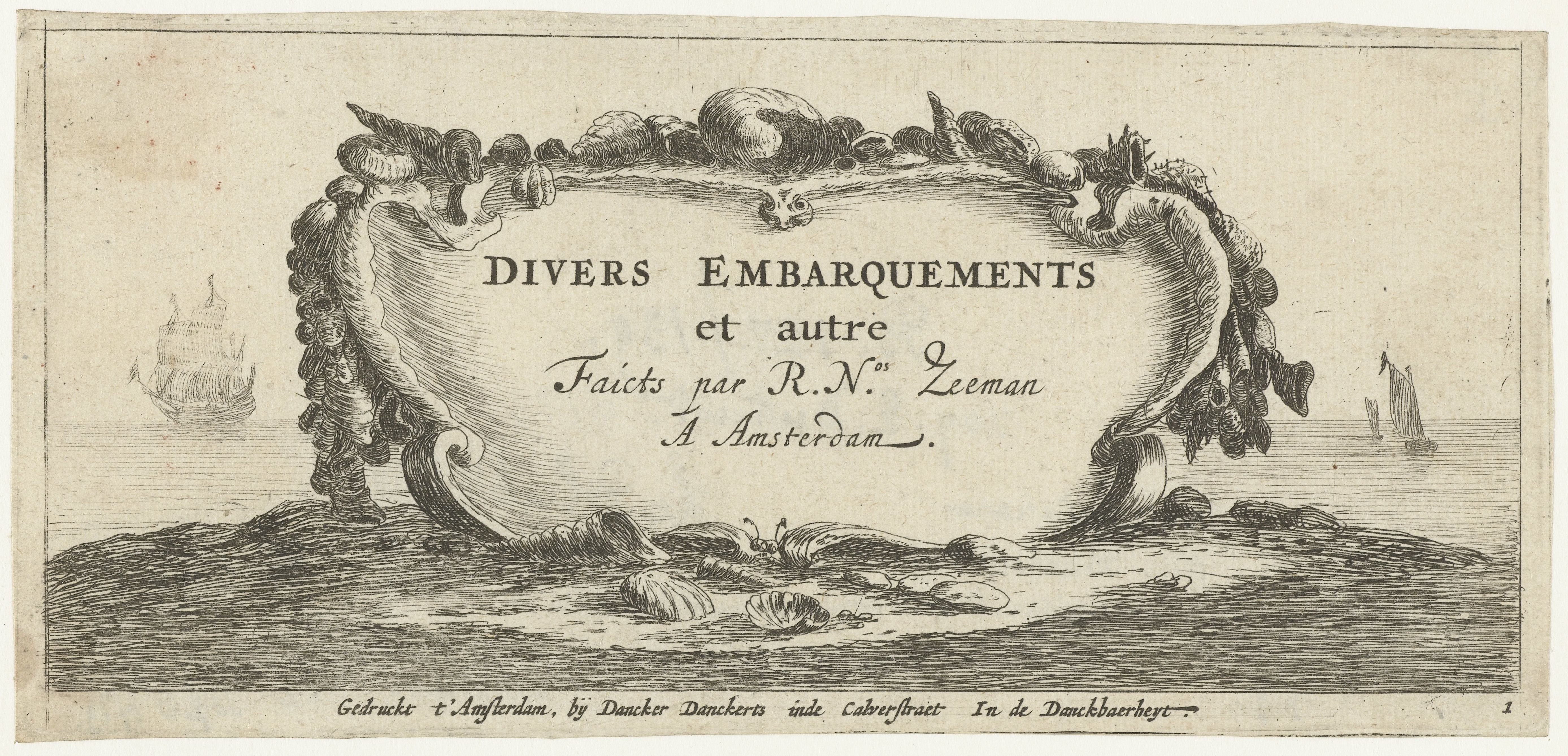 Cartouche met schelpen