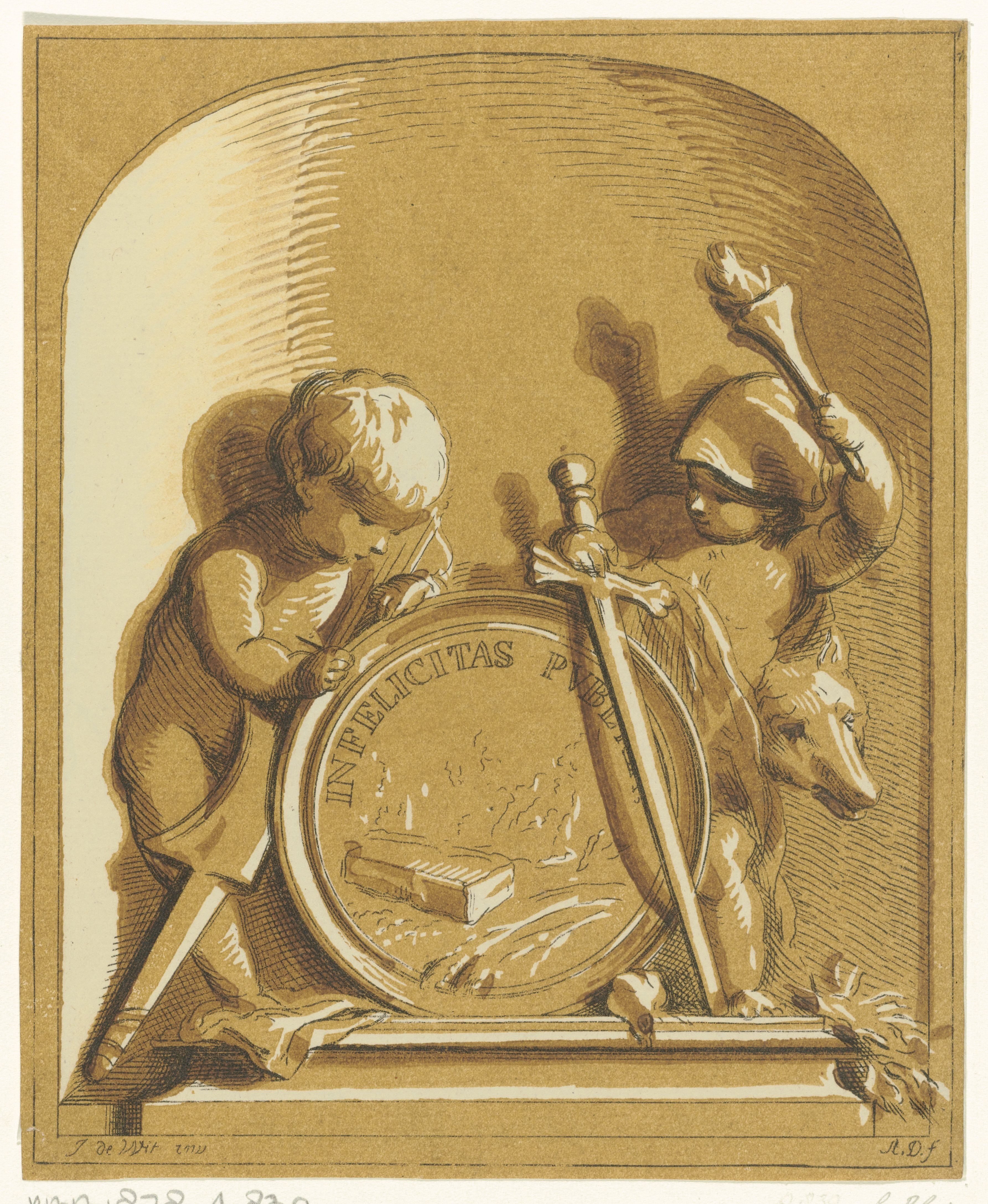 Allegorie met twee putti