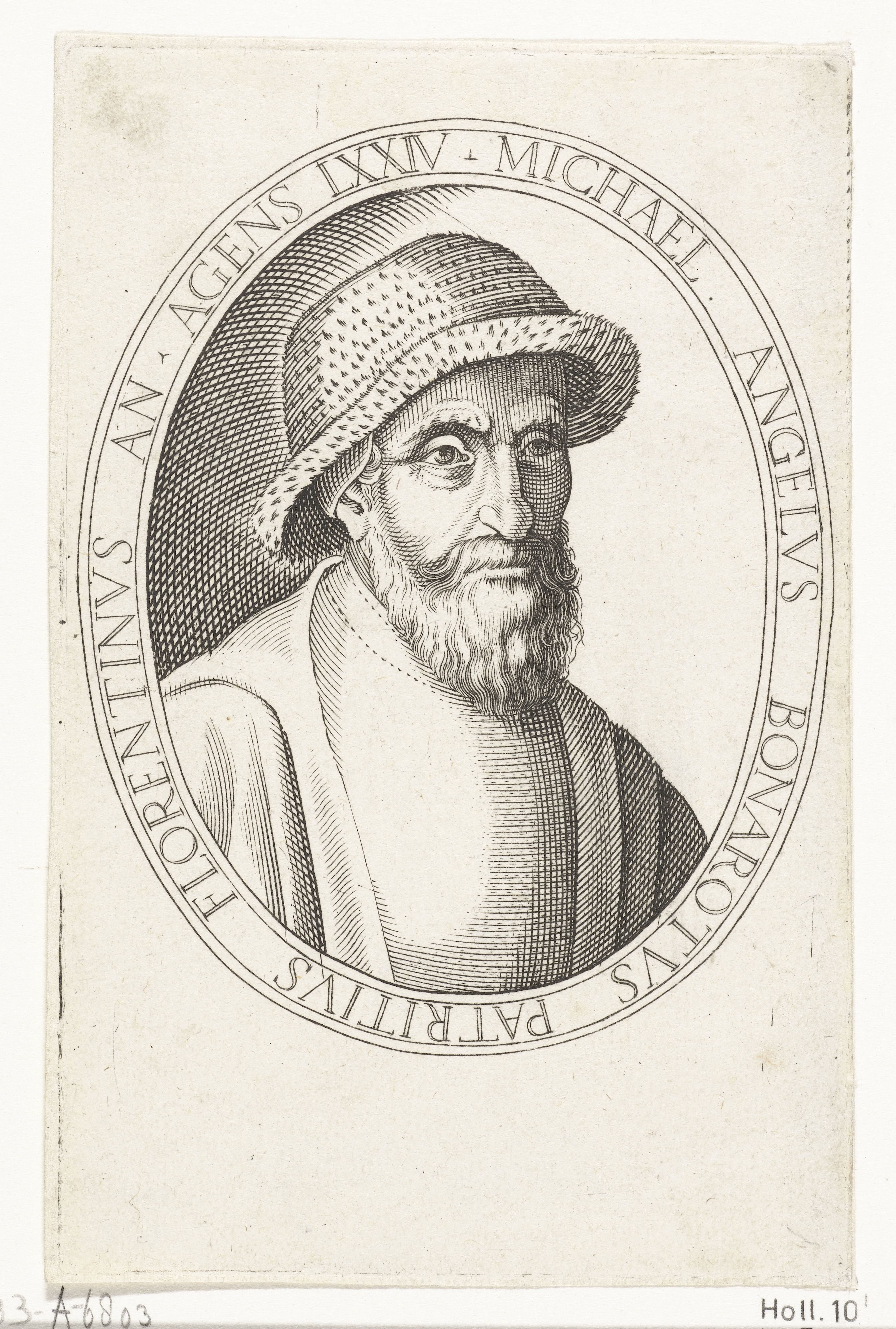 Portret van Michael Angelo Buonarroti