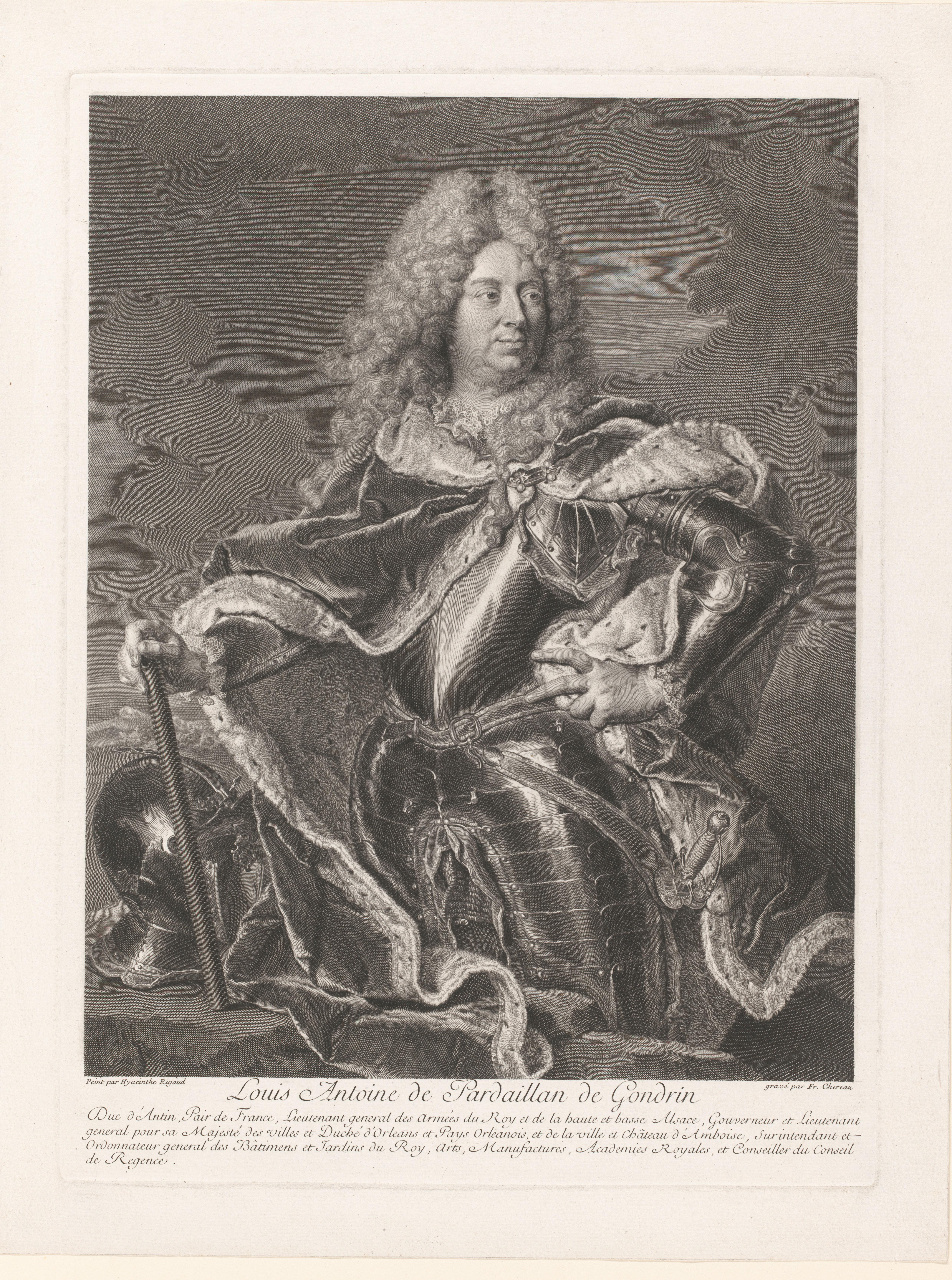 Portret van Louis Antoine de Pardaillan de Gondrin