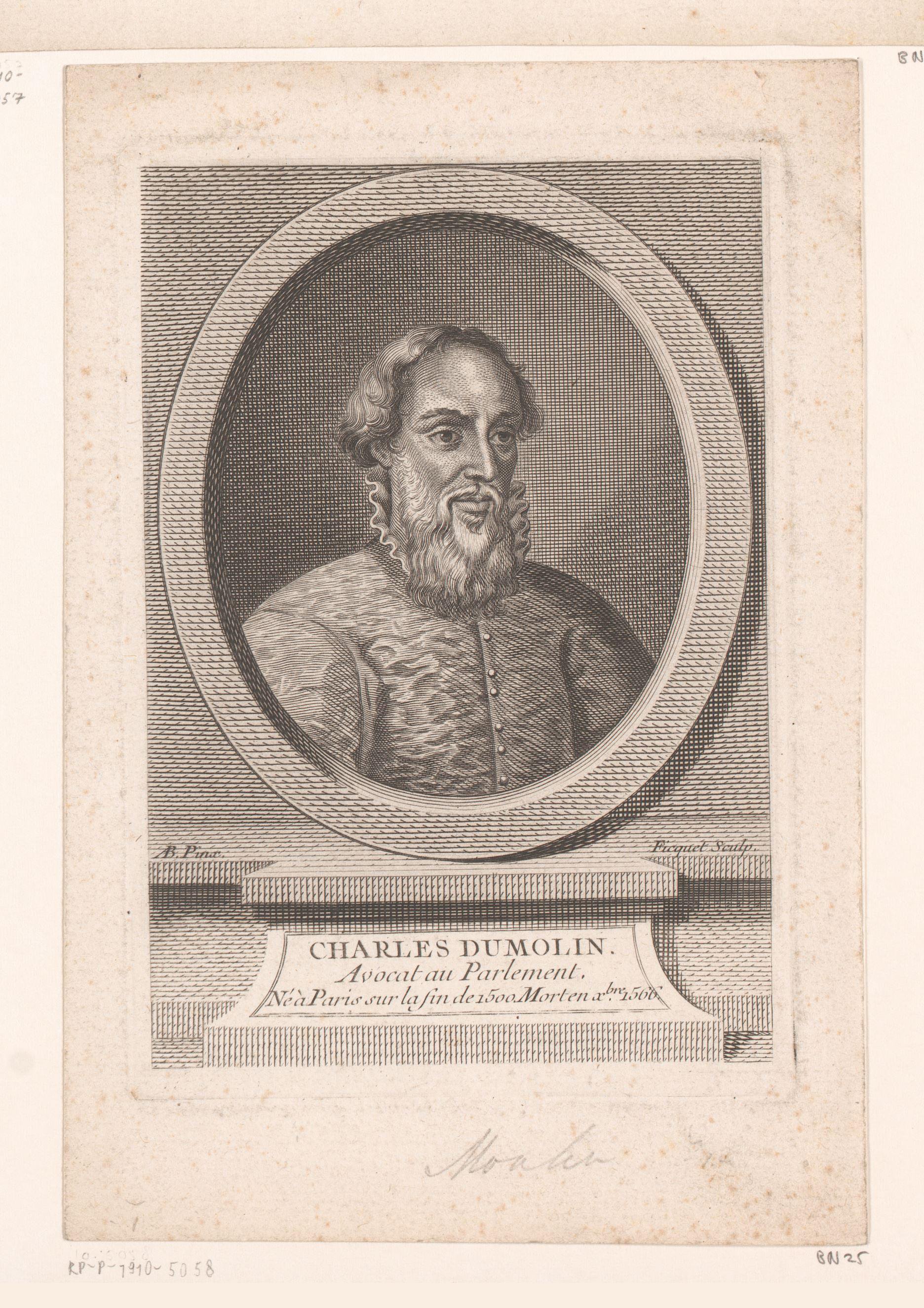 Portret van Charles Dumoulin