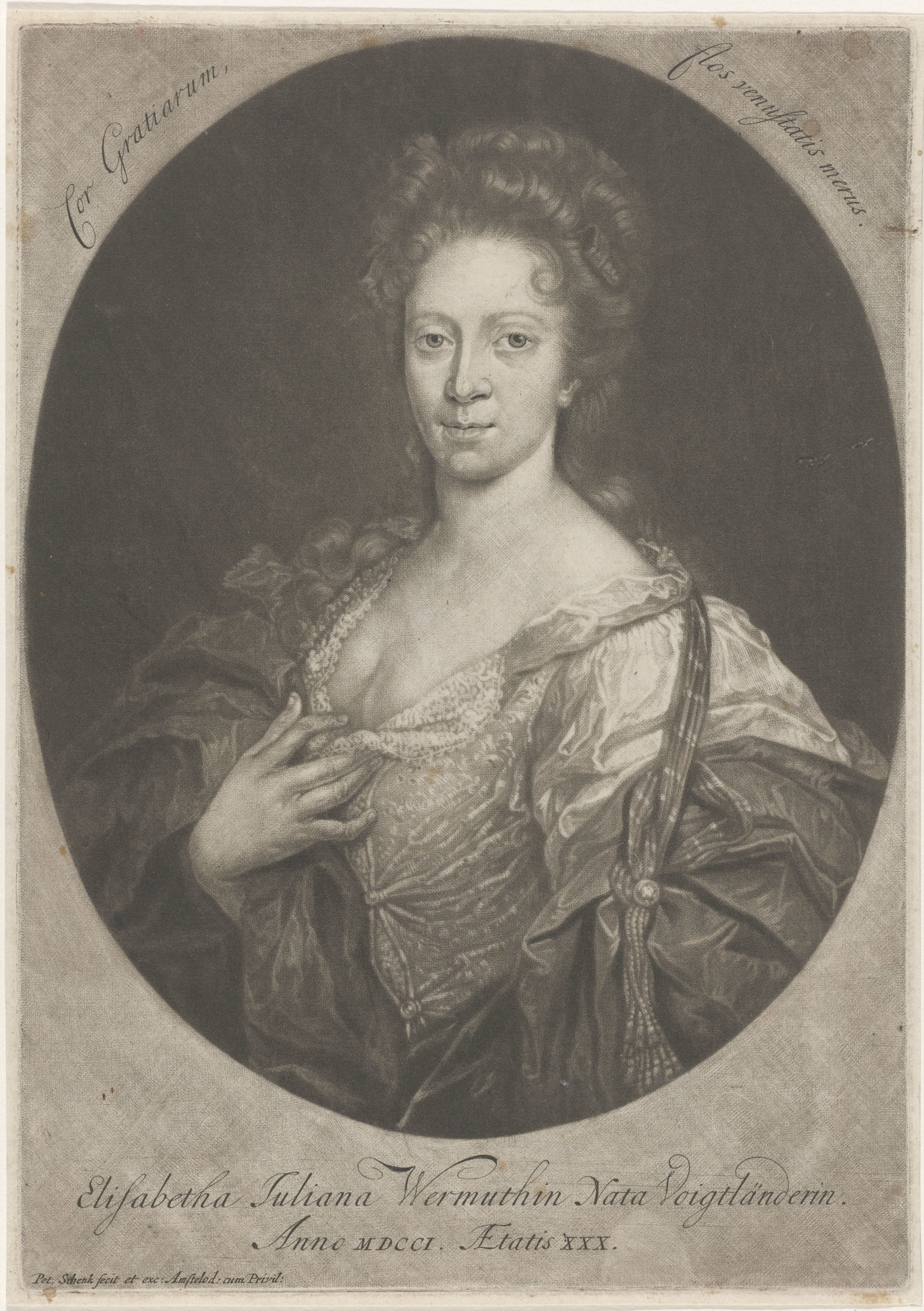 Portret van Elisabeth Juliana Wermuth