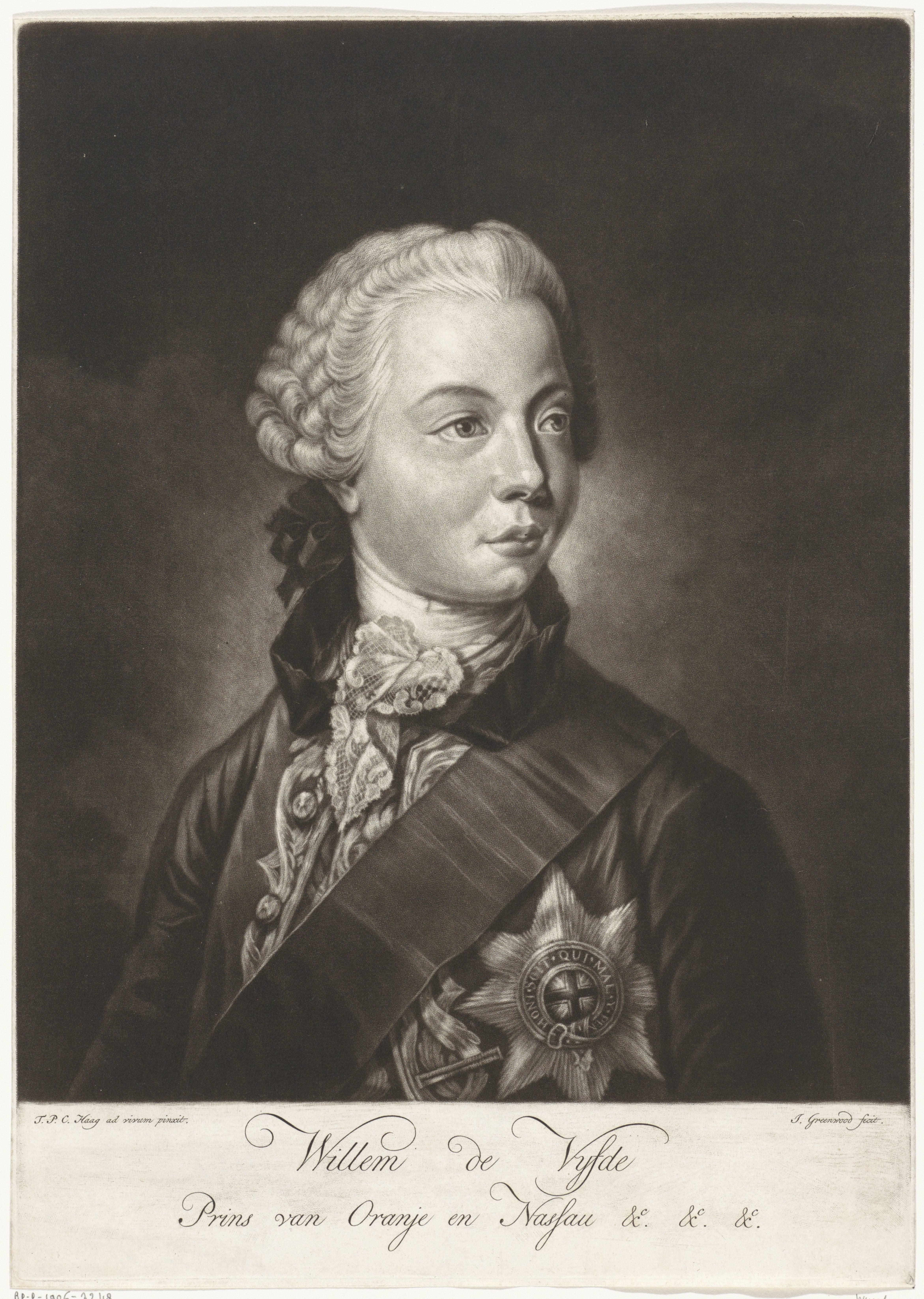Portret van Willem V, prins van Oranje-Nassau