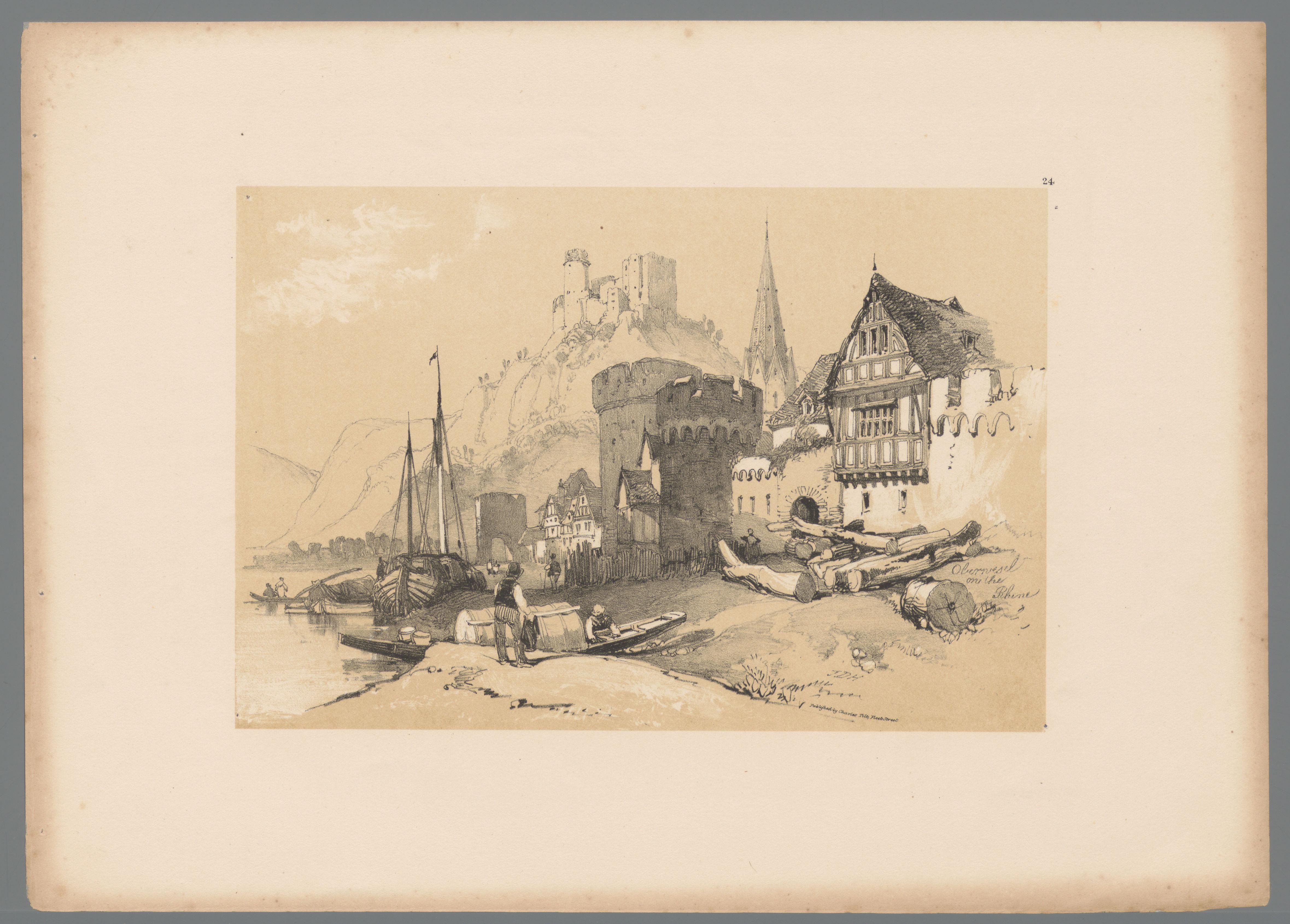 Gezicht op Oberwesel aan de Rijn