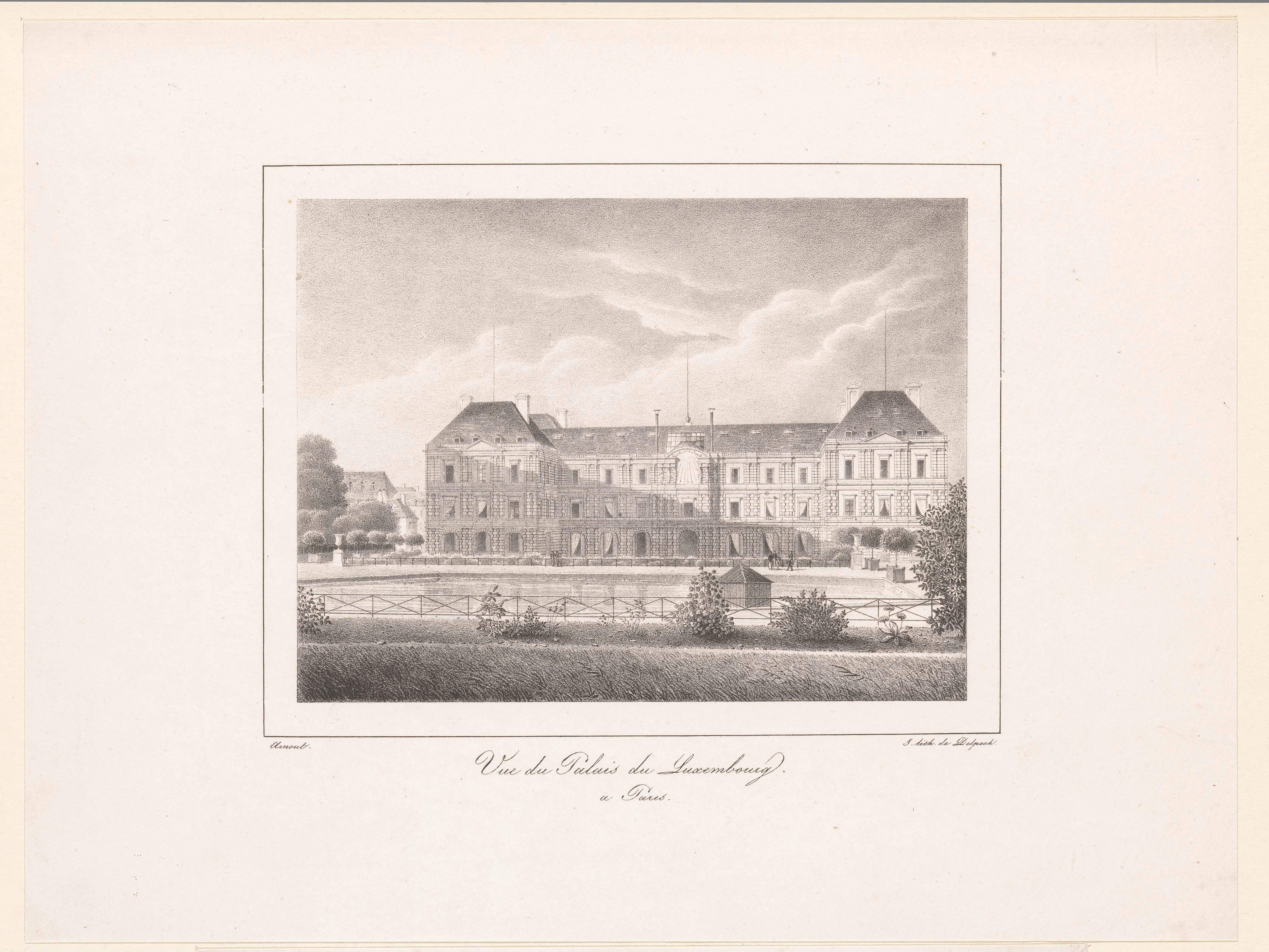 Zicht op het Palais du Luxembourg in Parijs