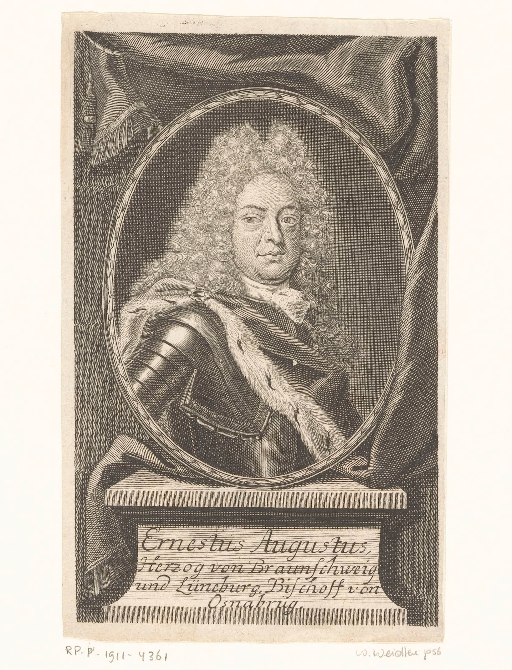 Portret van Ernst August II von Braunschweig-Lüneburg, bisschop van Osnabrück