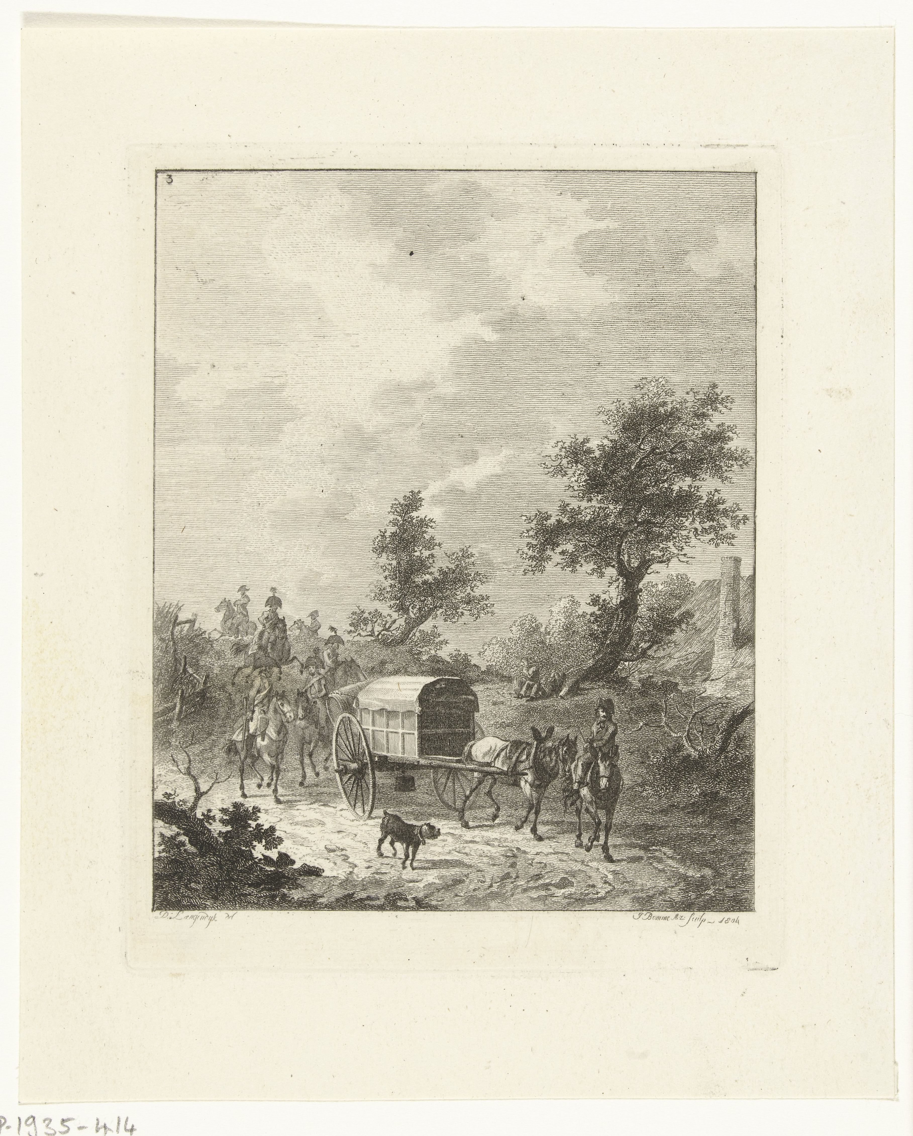 Een groep soldaten te paard