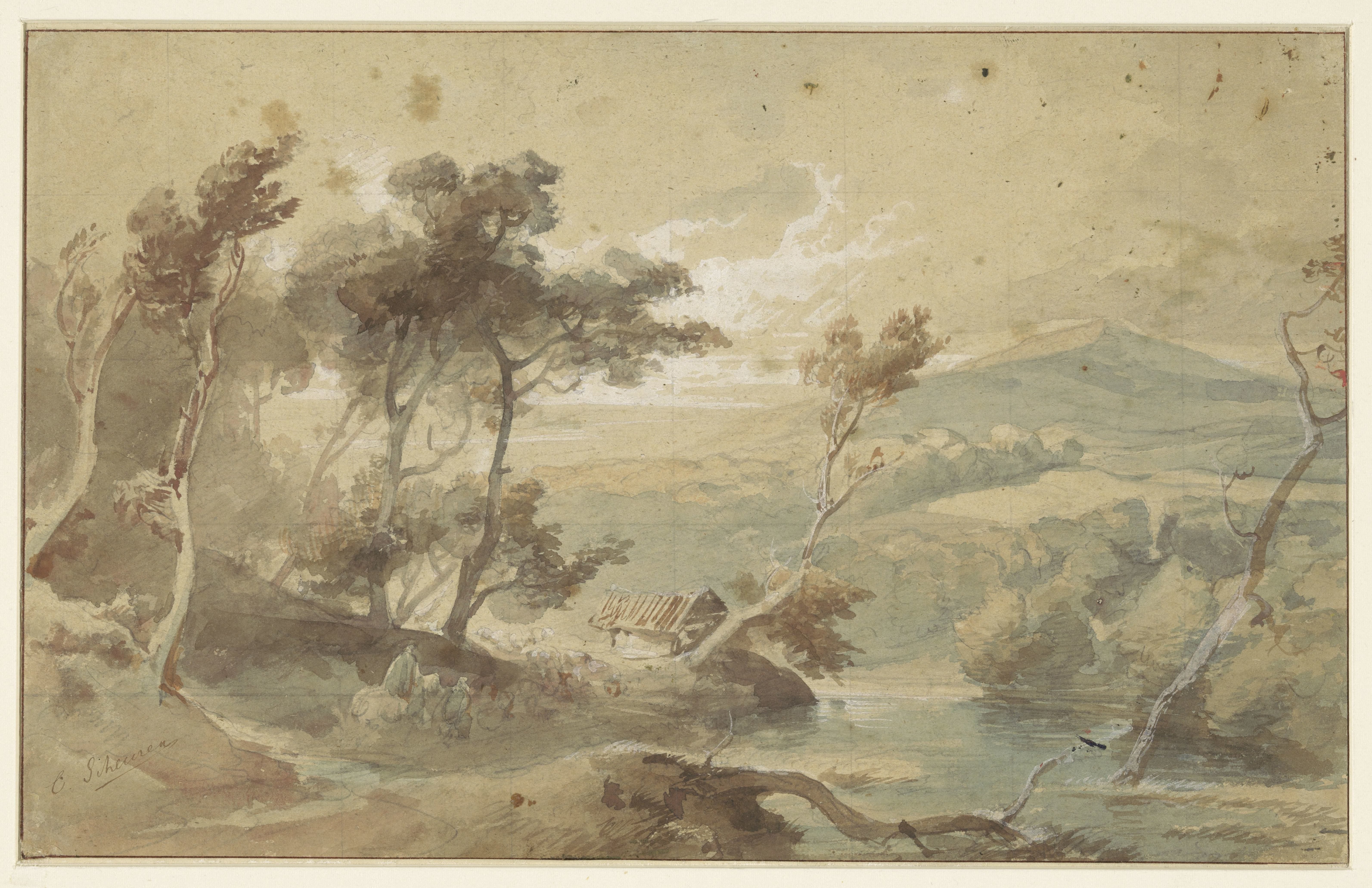 Berglandschap met rivier
