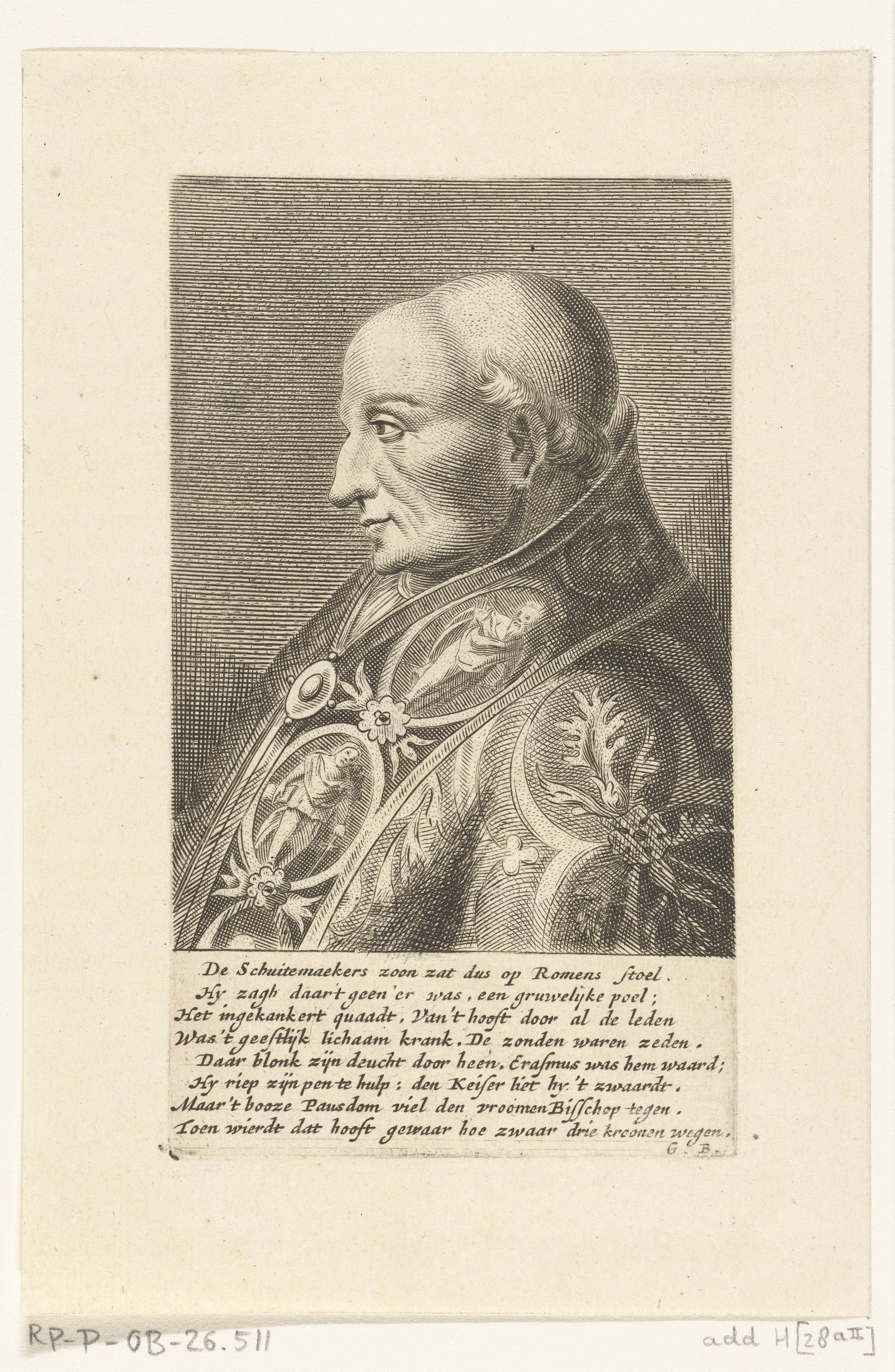 Portret van paus Adrianus VI