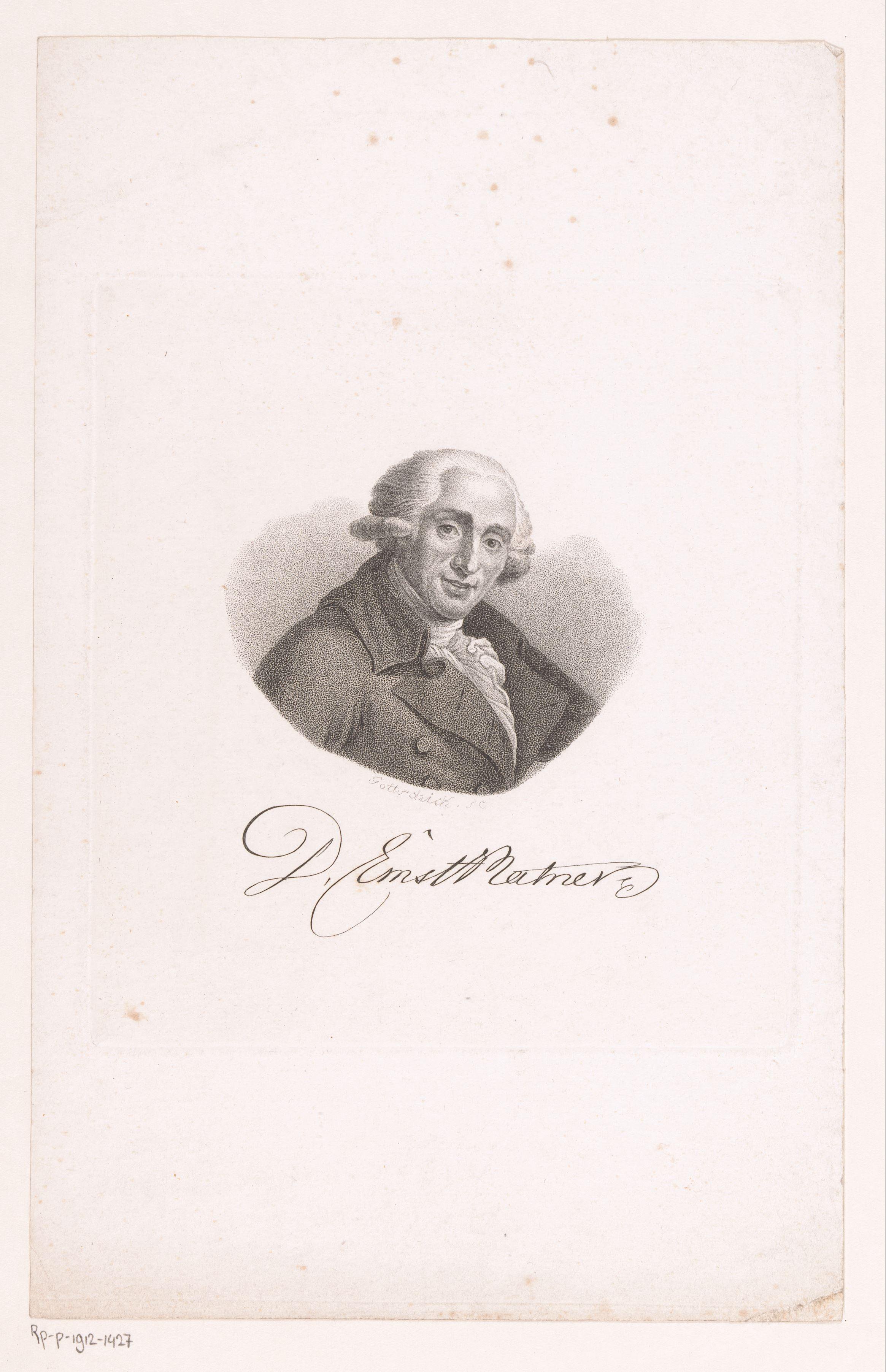 Portret van D. Ernst Matner