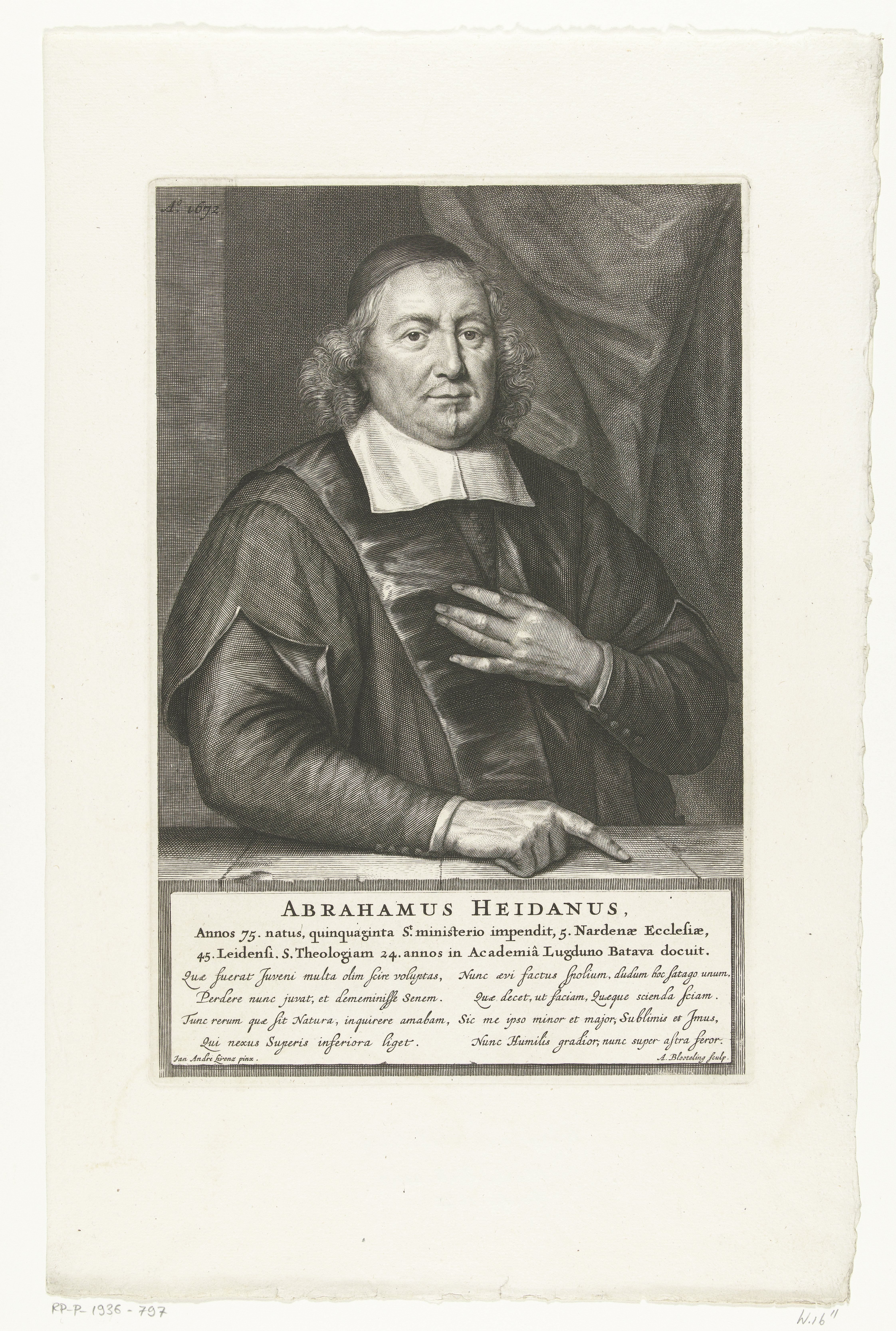 Portret van Abraham Heidanus