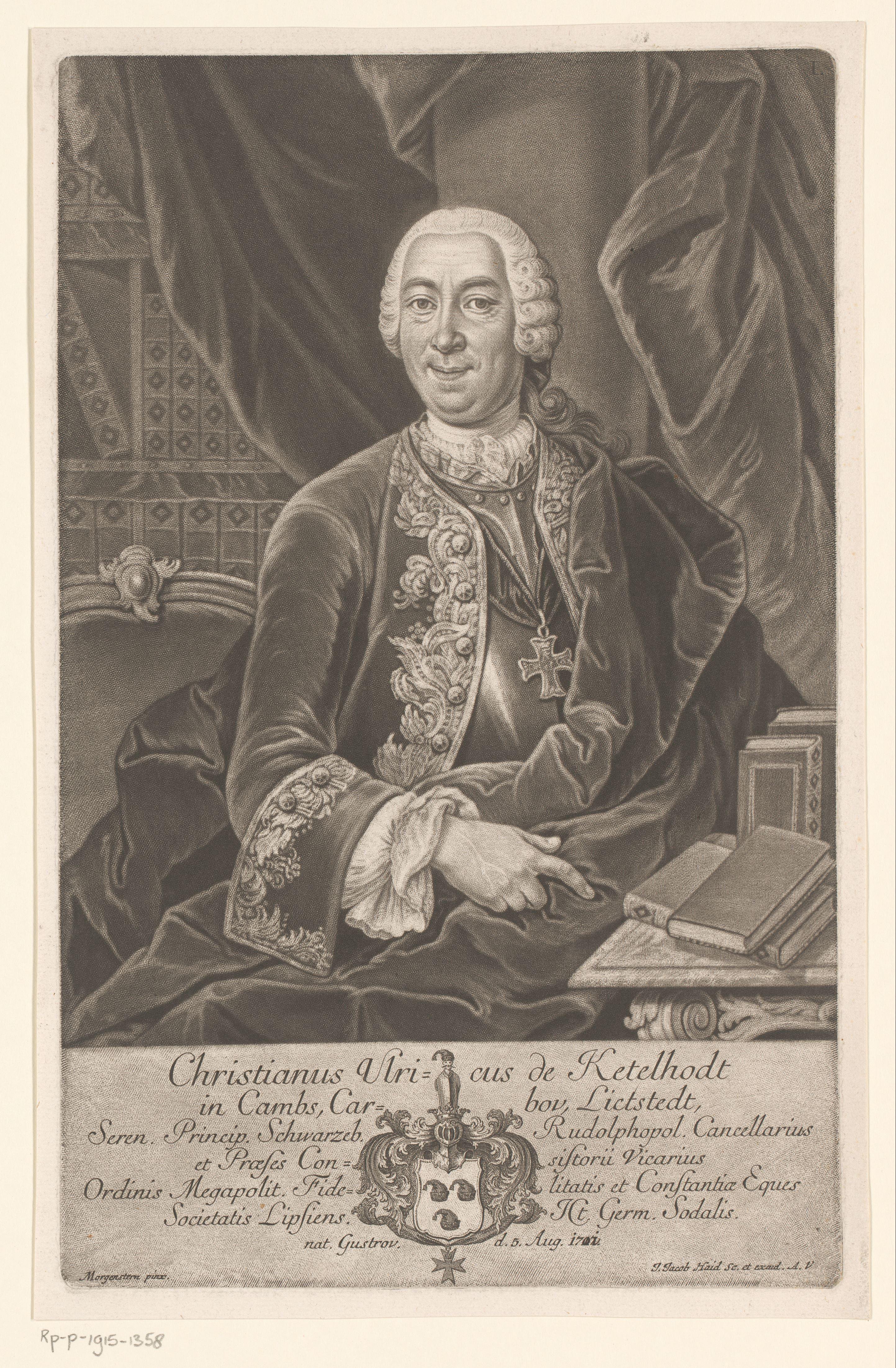 Portret van Christian Ulrich von Ketelhodt