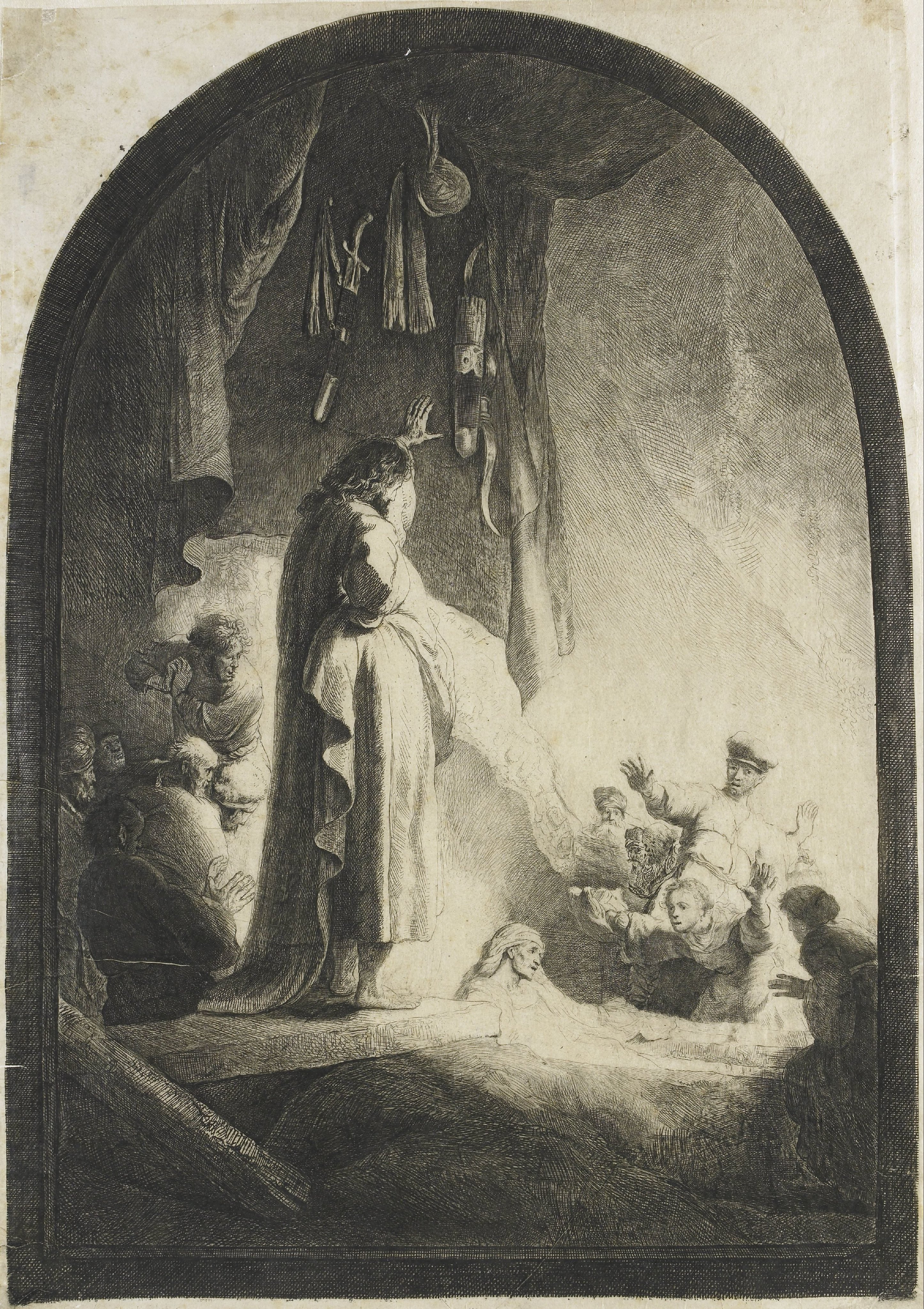 The raising of Lazarus: the larger plate
