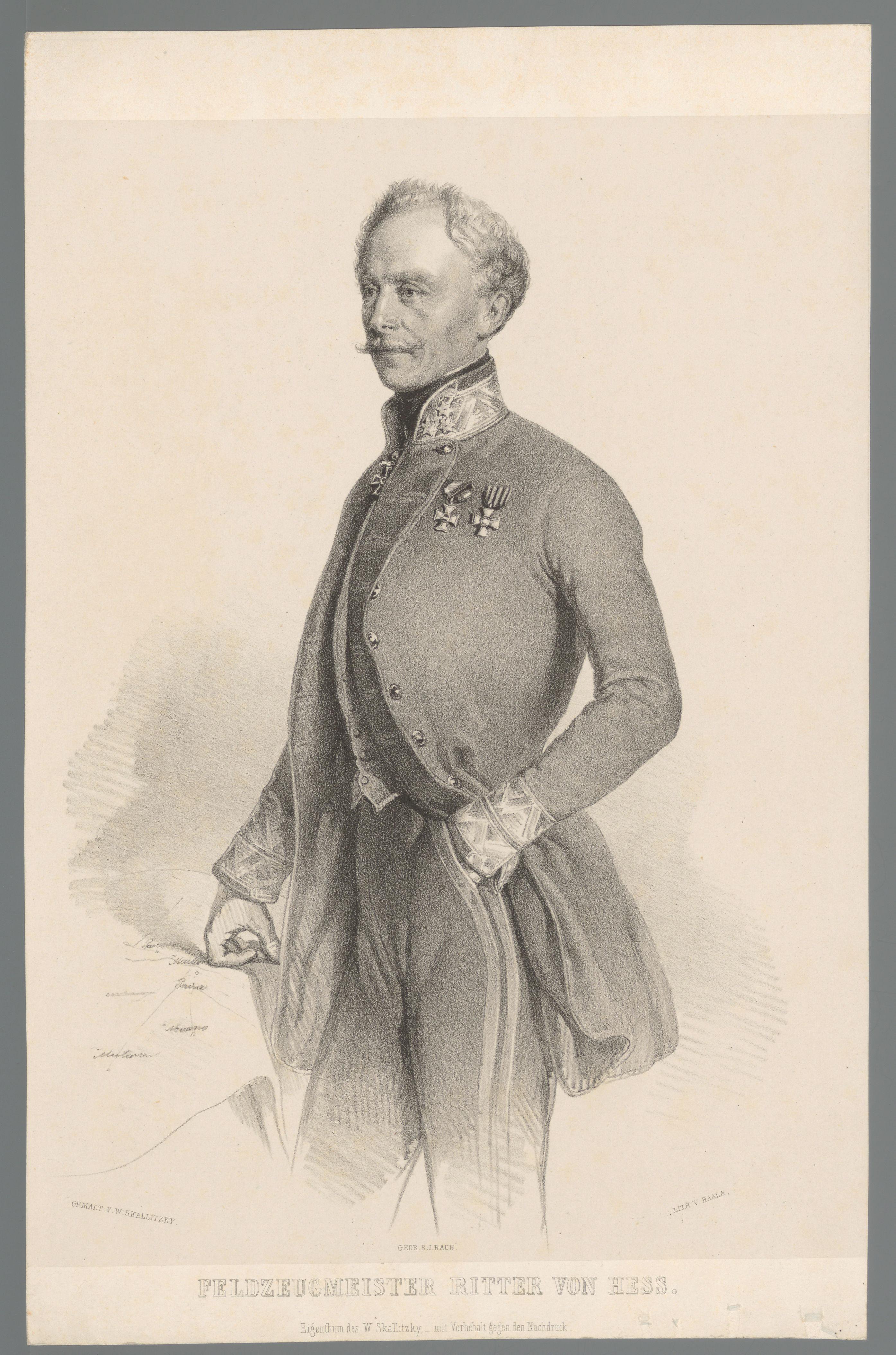 Portret van Heinrich von Hess