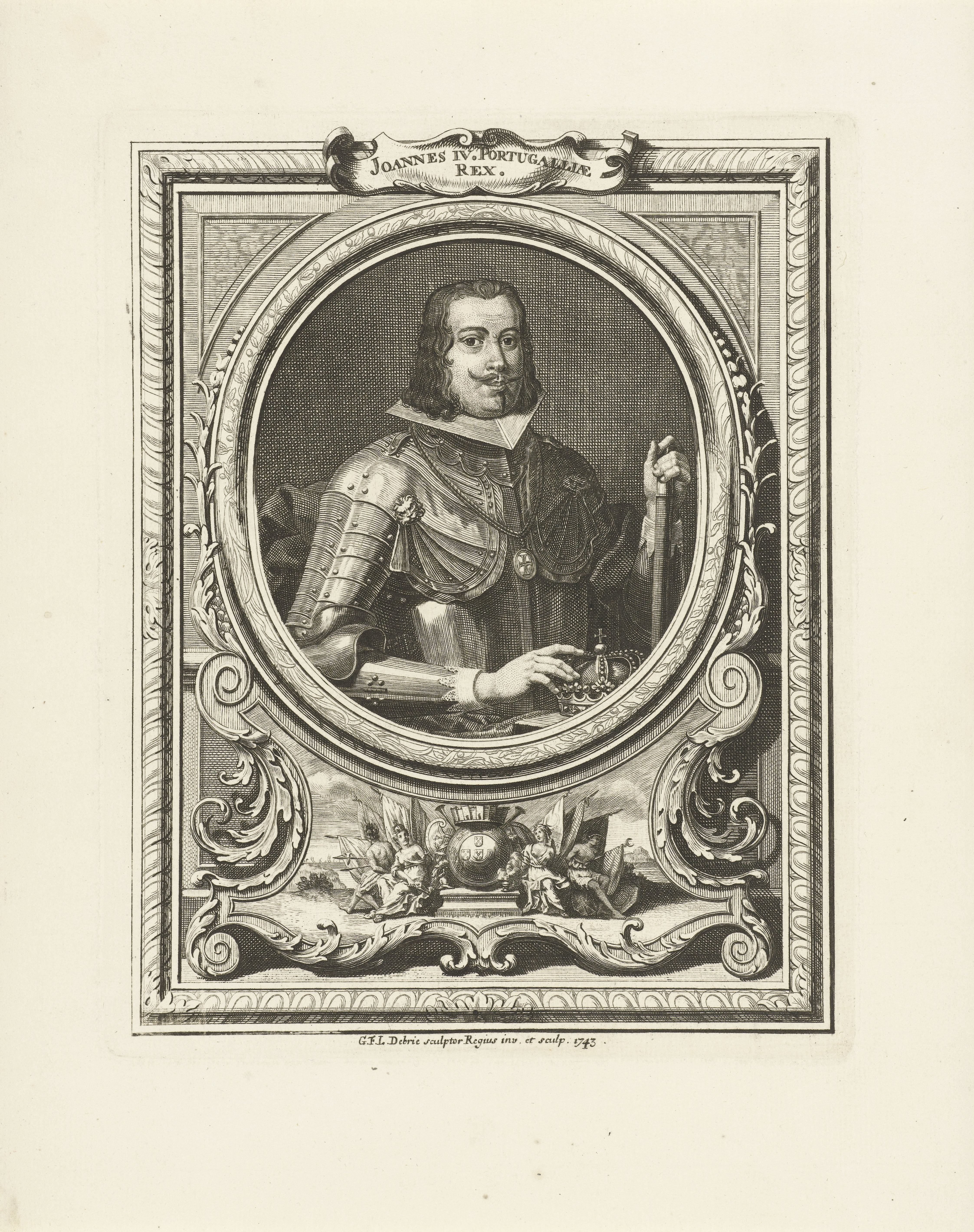 Portret van Johannes IV, koning van Portugal