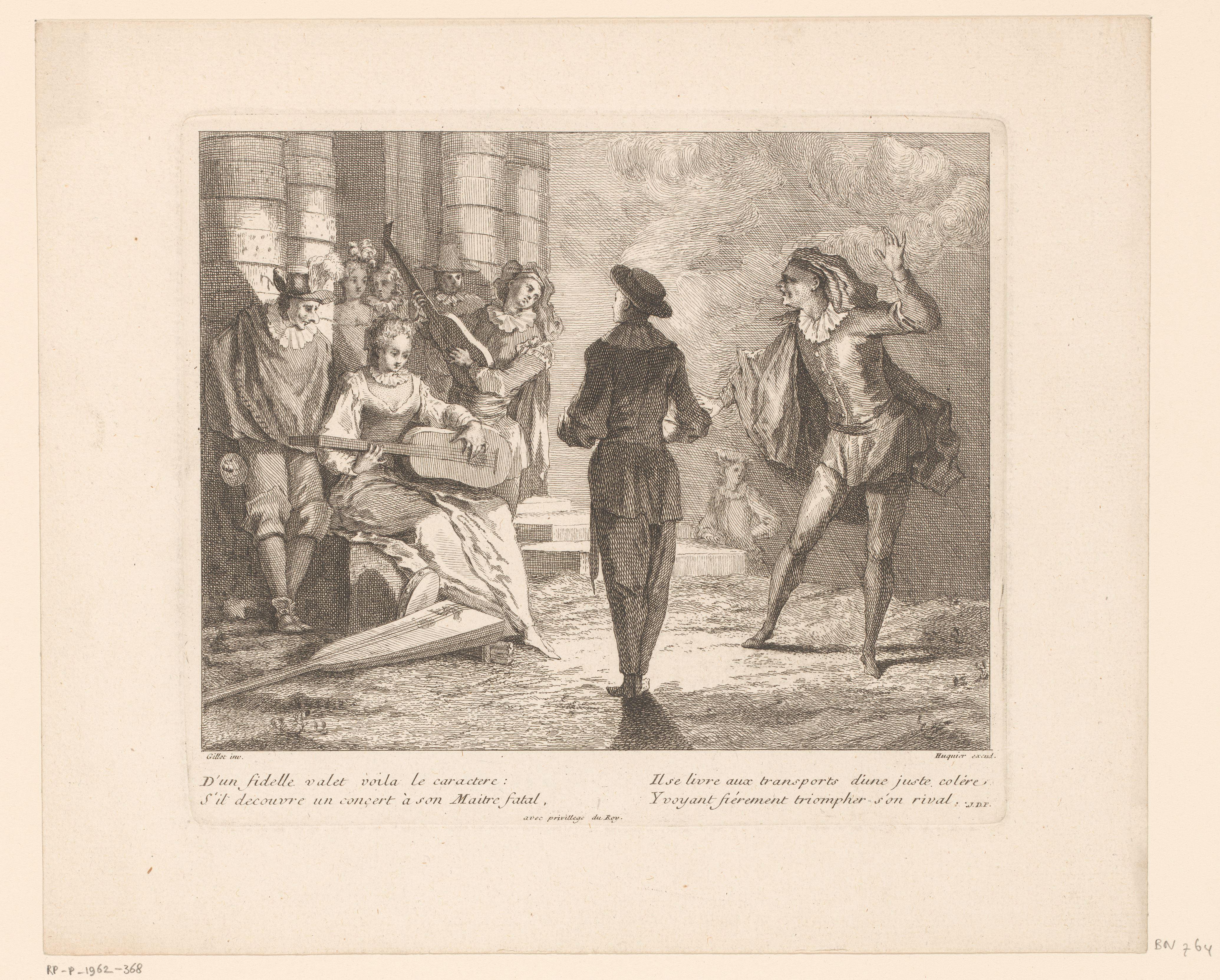 Serenade aan Isabella door Pierrot en Scaramouche