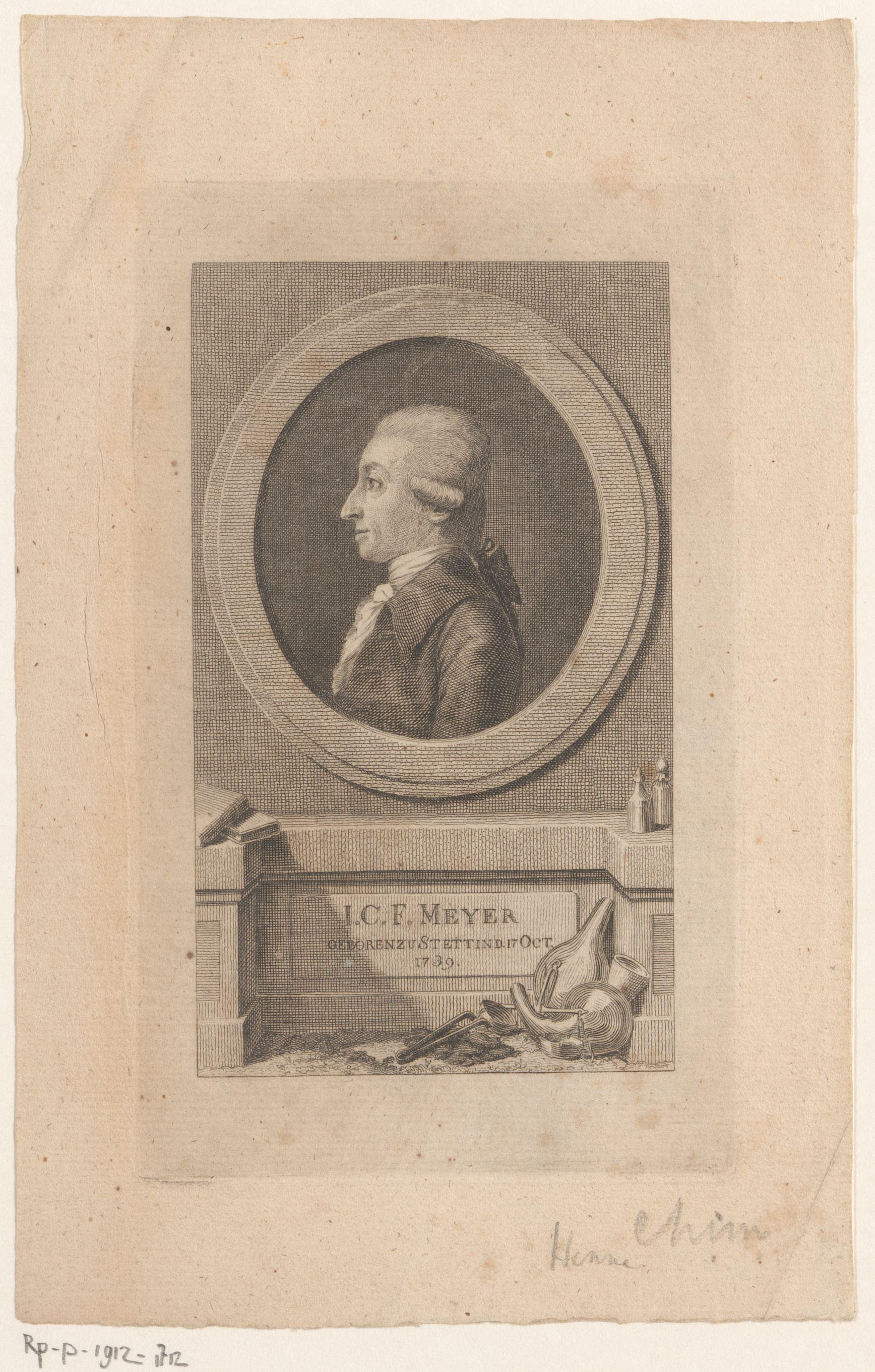 Portret van Johann Carl Friedrich Meyer