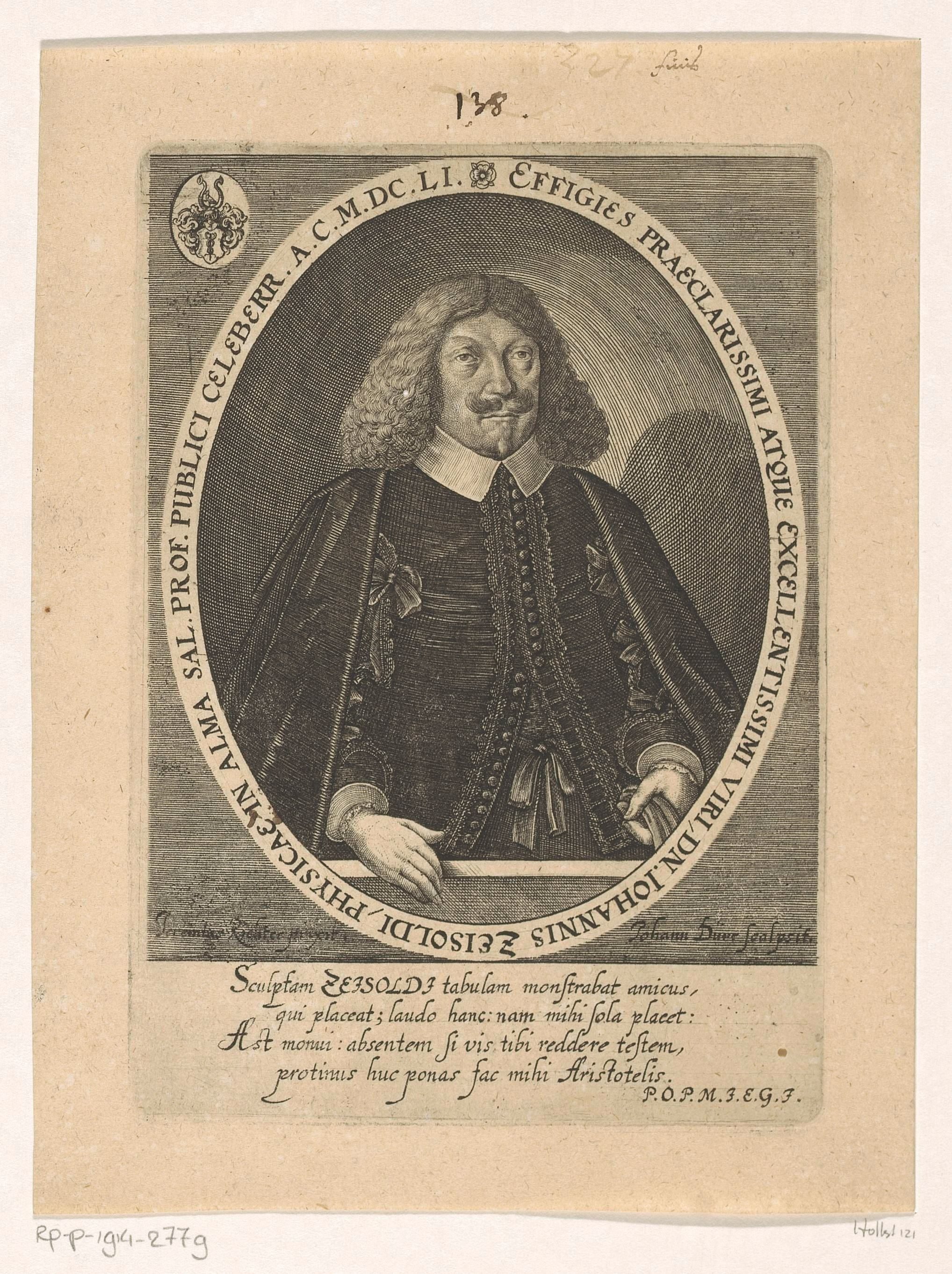 Portret van Johannes Zeisold