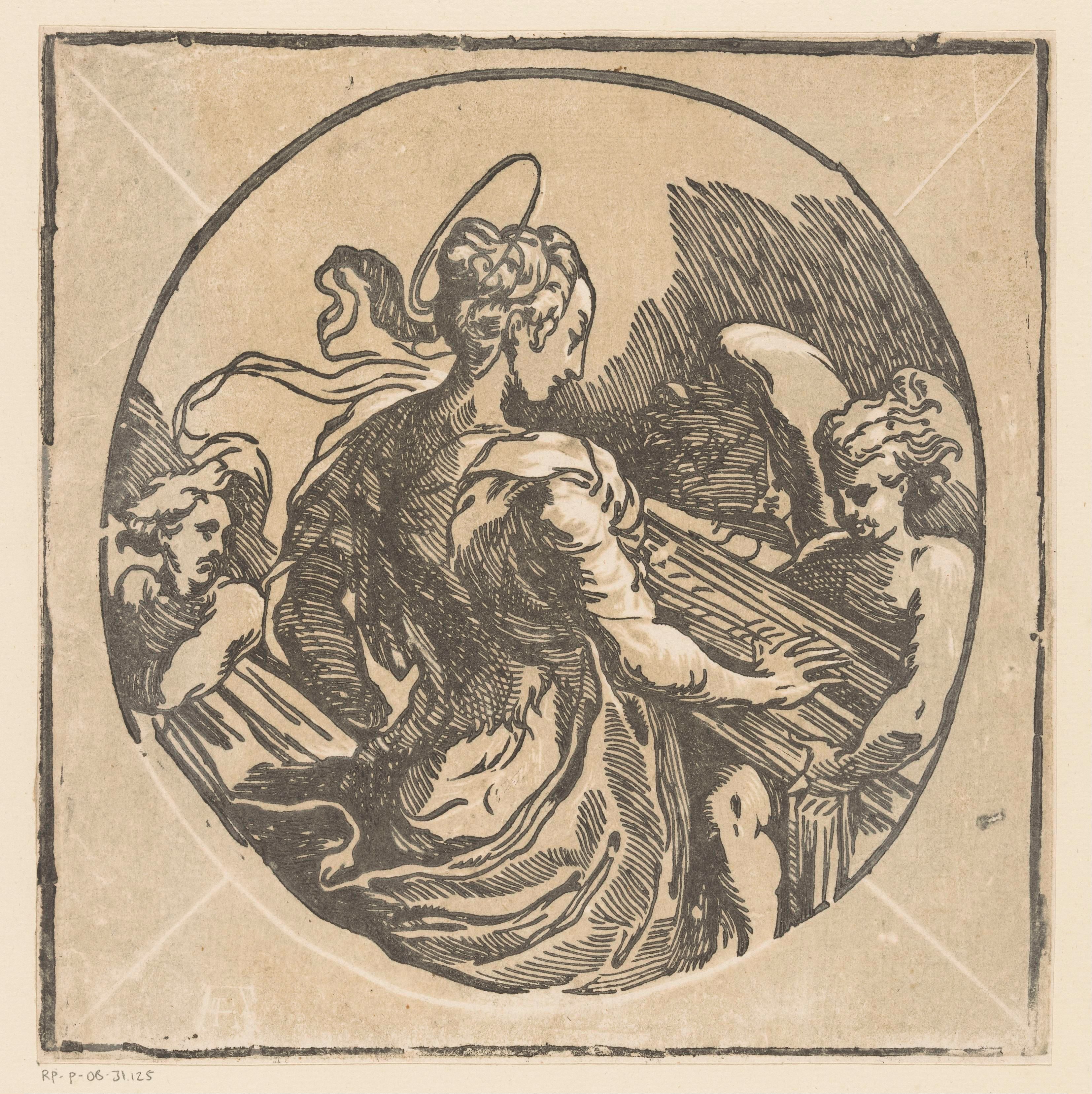 Heilige Cecilia musicerend