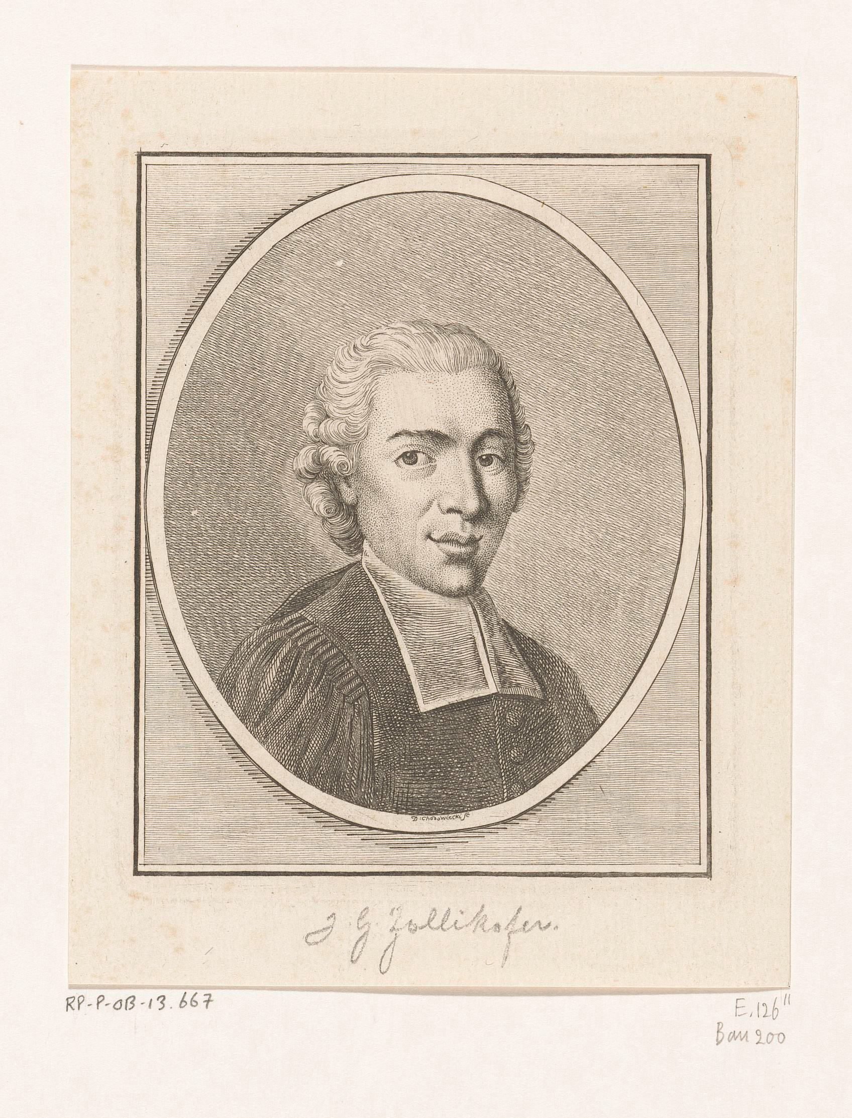 Portret van Georg Joachim Zollikofer